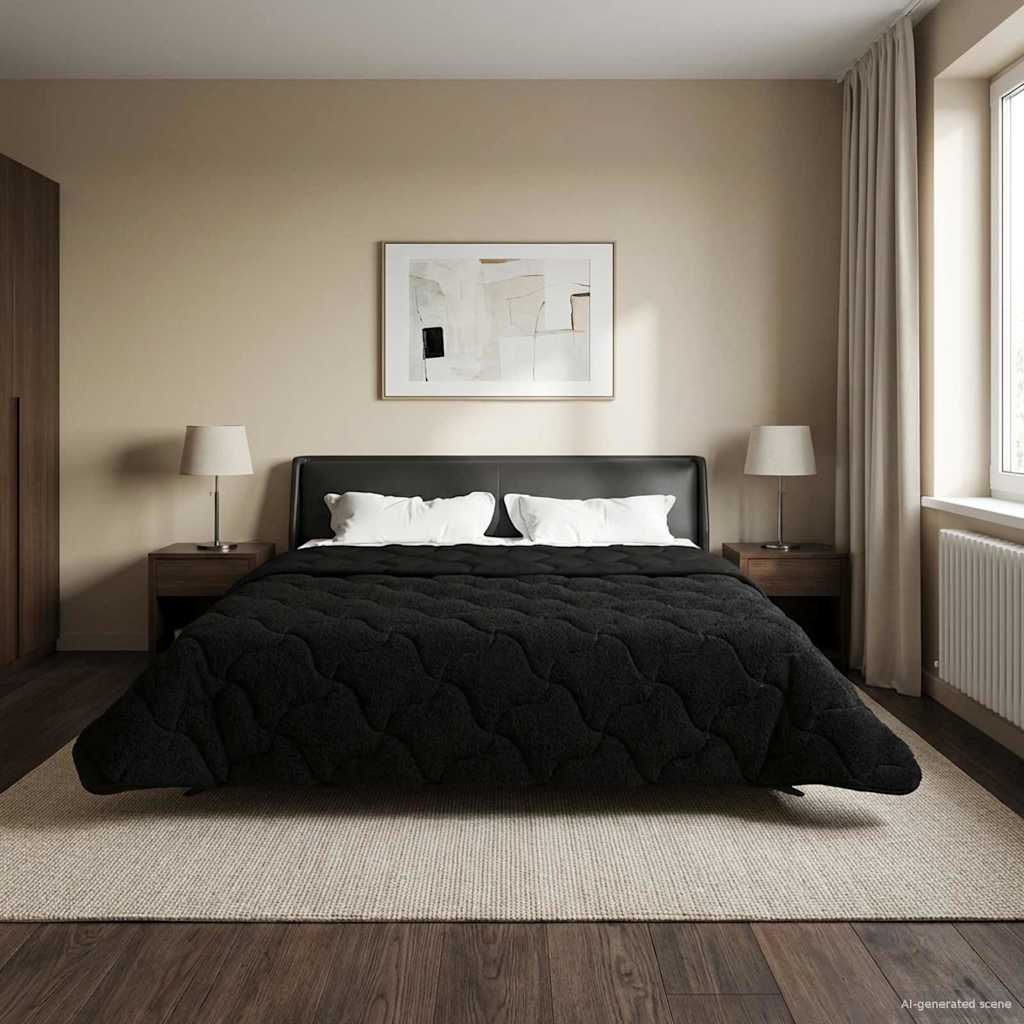 Piumone Completo Annuale Trapuntato Nero 220 x 240 cm