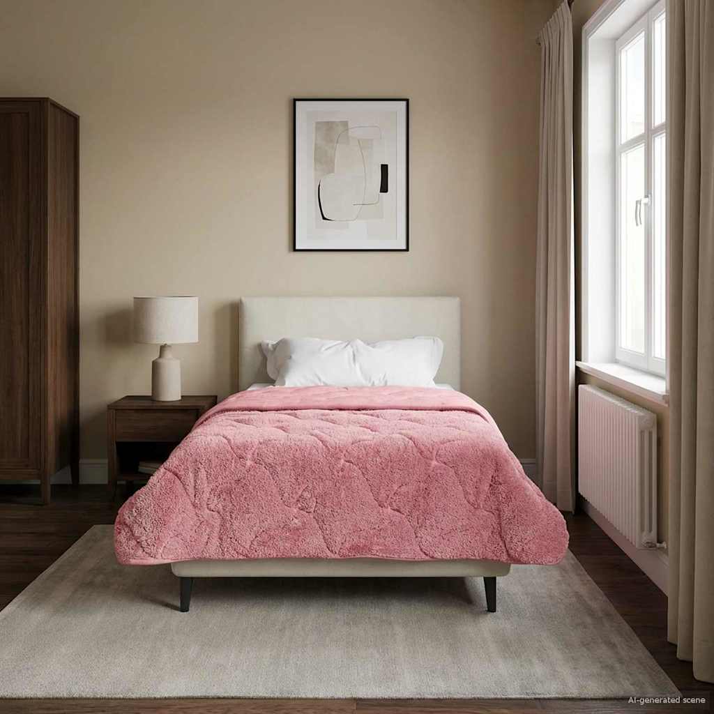 Piumone Completo Annuale Trapuntato Rosa 155 x 200 cm