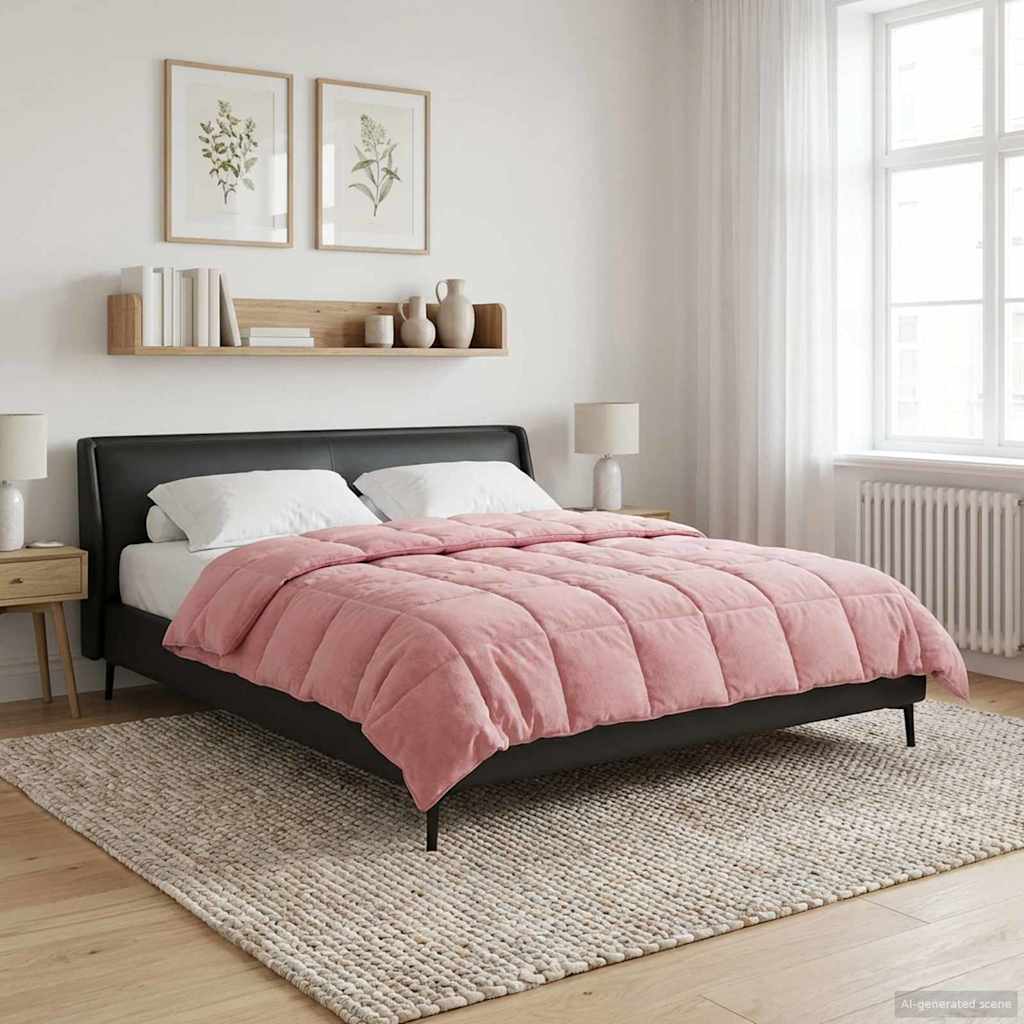 Piumone Completo Annuale Trapuntato Rosa 200 x 200 cm