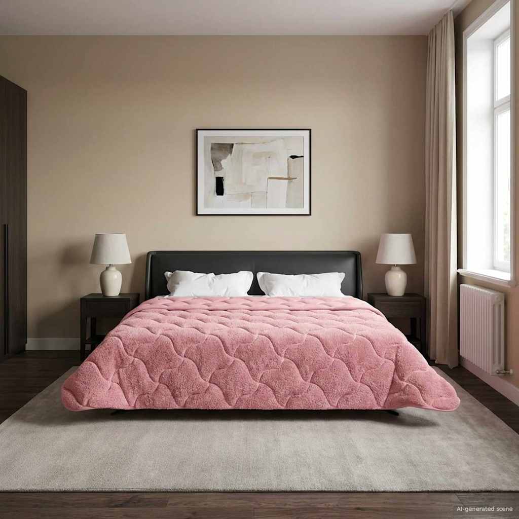 Piumone Completo Annuale Trapuntato Rosa 200 x 220 cm