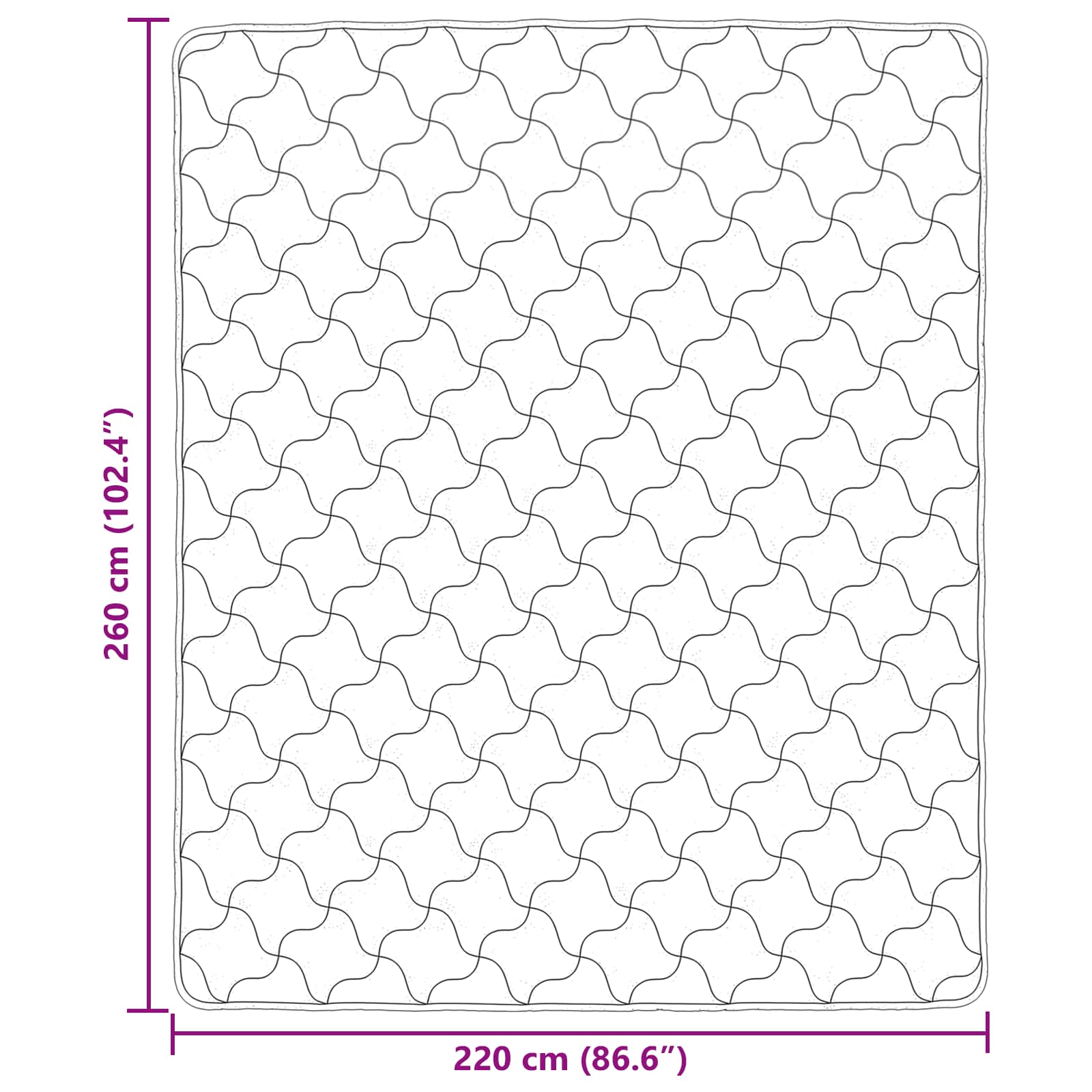 Piumone Completo Annuale Trapuntato Rosa 220 x 260 cm