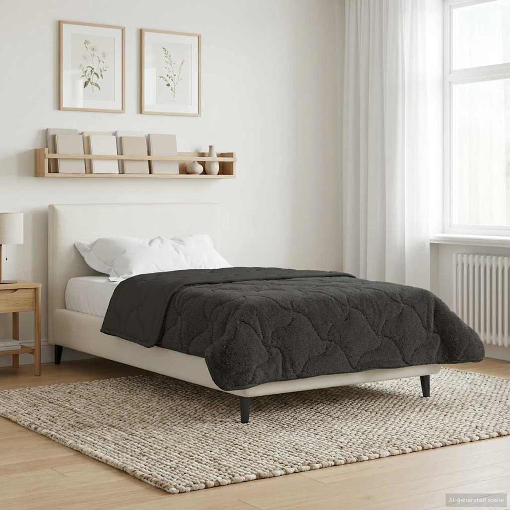Piumone Invernale 140 x 220 cm Inverno Antracite Traspirante