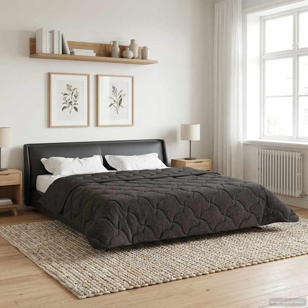 Piumone Invernale 200 x 200 cm Inverno Antracite Traspirante