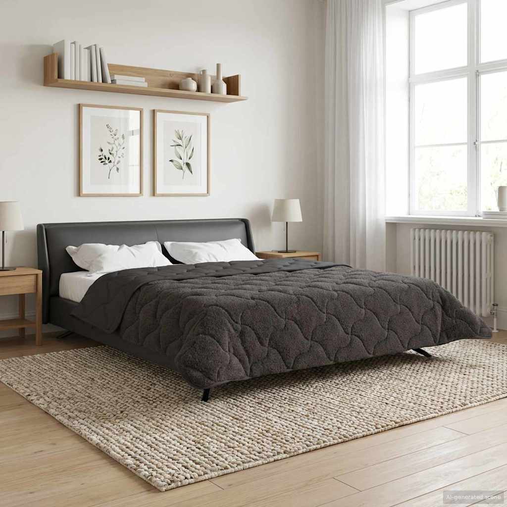 Piumone Invernale 200 x 220 cm Inverno Antracite Traspirante