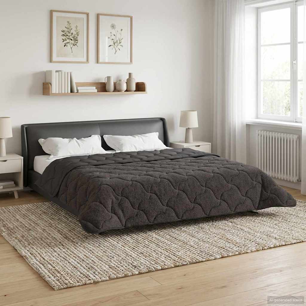 Piumone Invernale 240 x 260 cm Inverno Antracite Traspirante