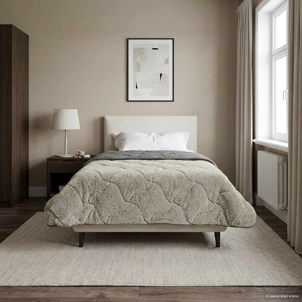 Piumone Invernale 135 x 200 cm Inverno Grigio chiaro Traspirante
