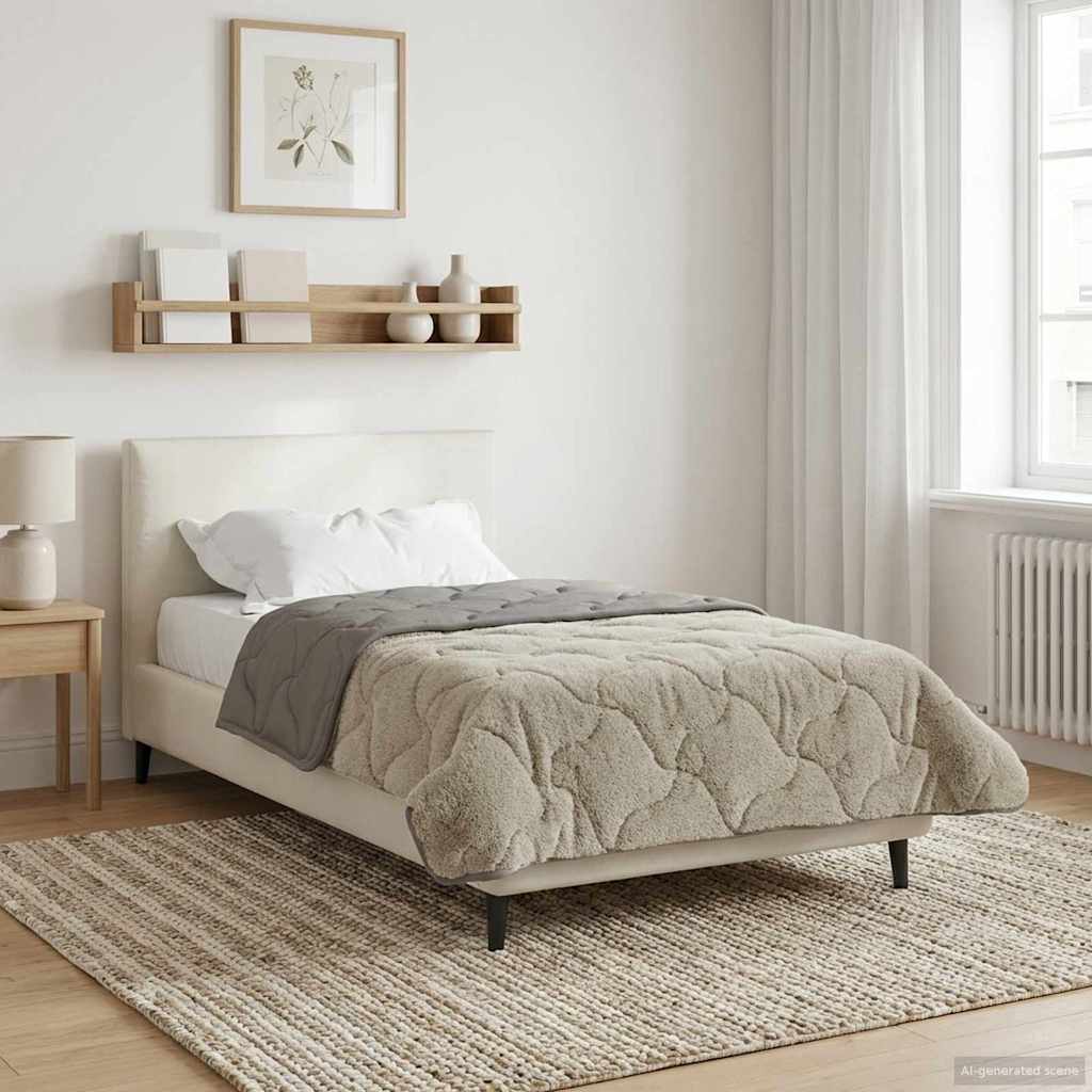 Piumone Invernale 135 x 200 cm Inverno Grigio chiaro Traspirante