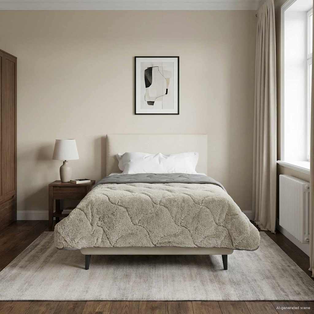 Piumone Invernale 155 x 200 cm Inverno Grigio chiaro Traspirante