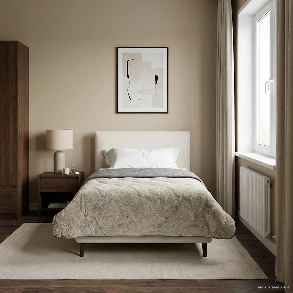 Piumone Invernale 140 x 220 cm Inverno Grigio chiaro Traspirante