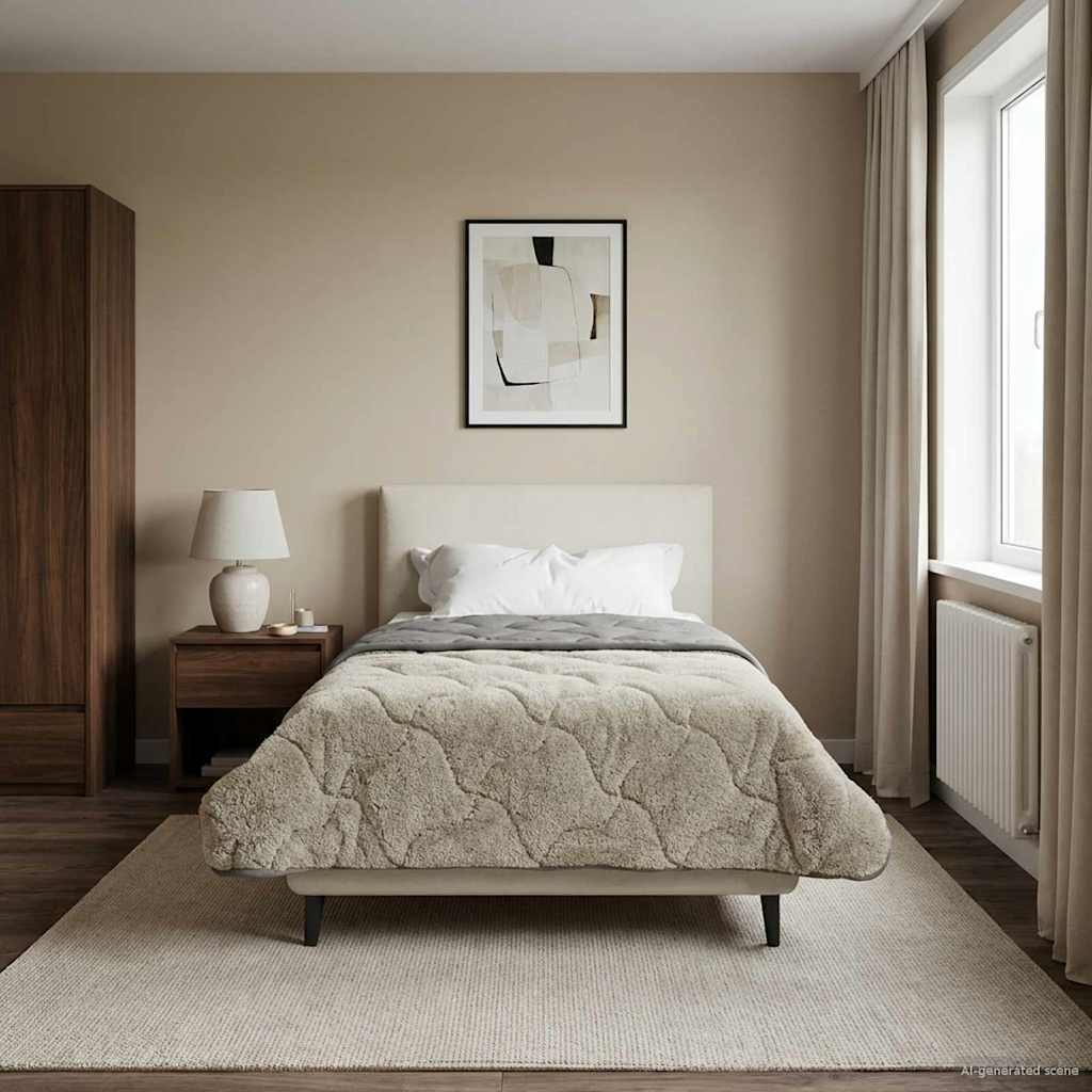 Piumone Invernale 155 x 220 cm Inverno Grigio chiaro Traspirante