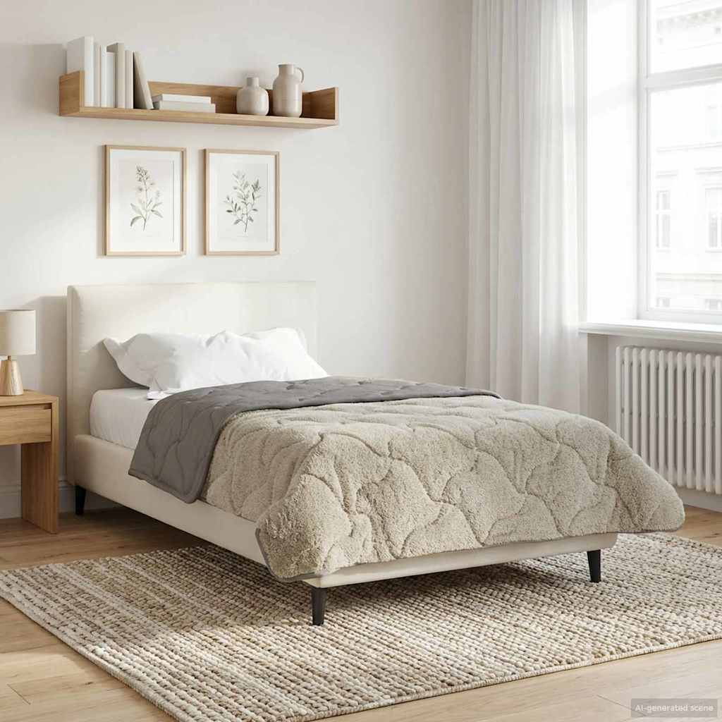 Piumone Invernale 155 x 220 cm Inverno Grigio chiaro Traspirante