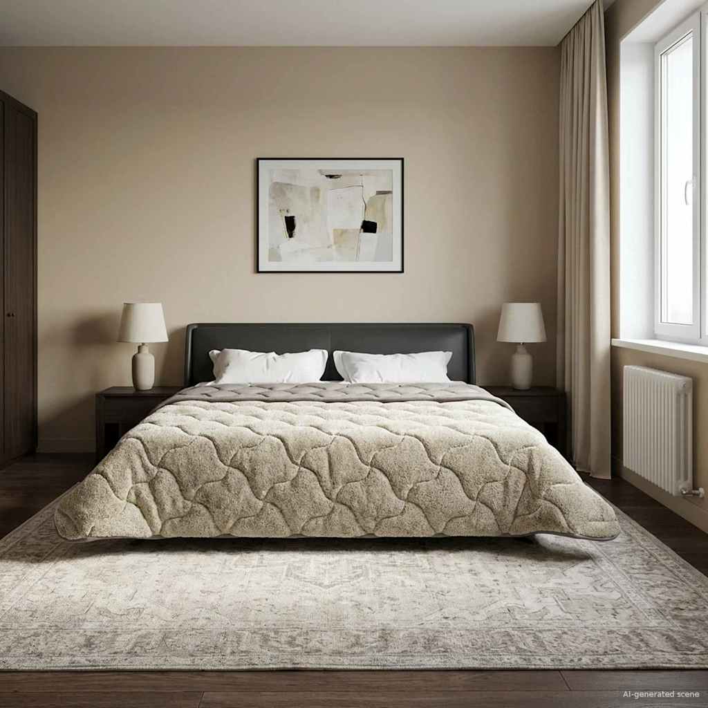 Piumone Invernale 220 x 240 cm Inverno Grigio chiaro Traspirante