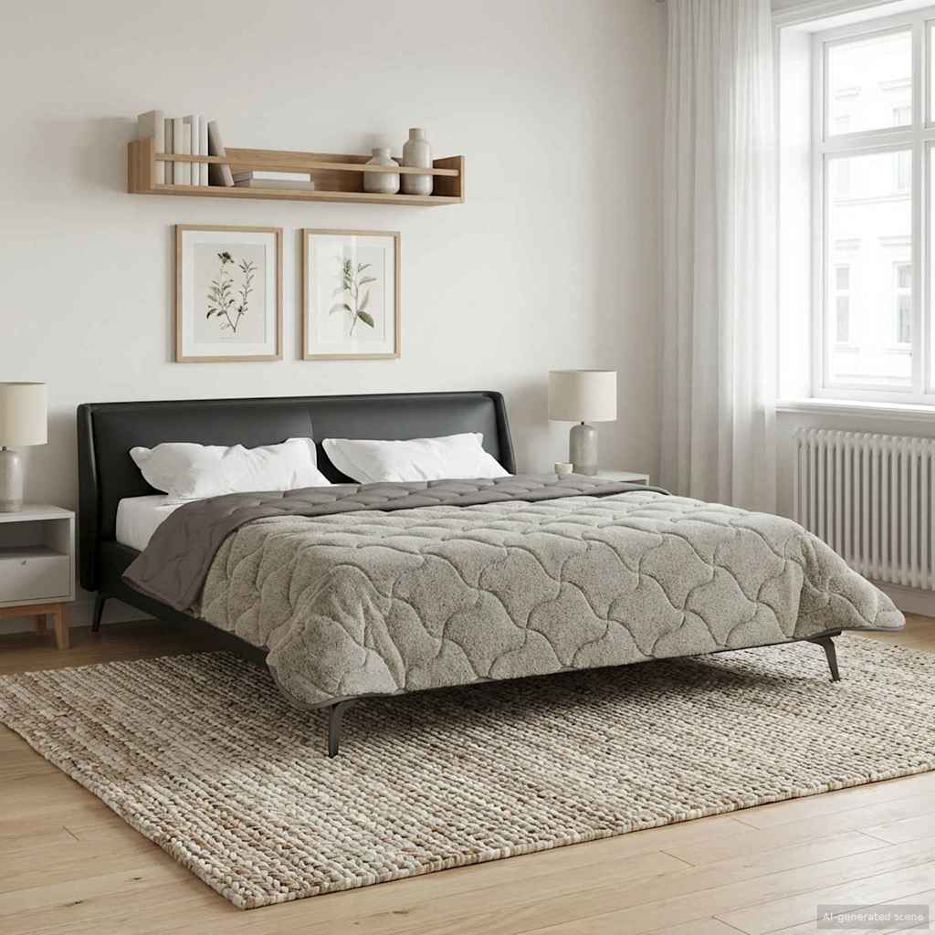 Piumone Invernale 220 x 260 cm Inverno Grigio chiaro Traspirante