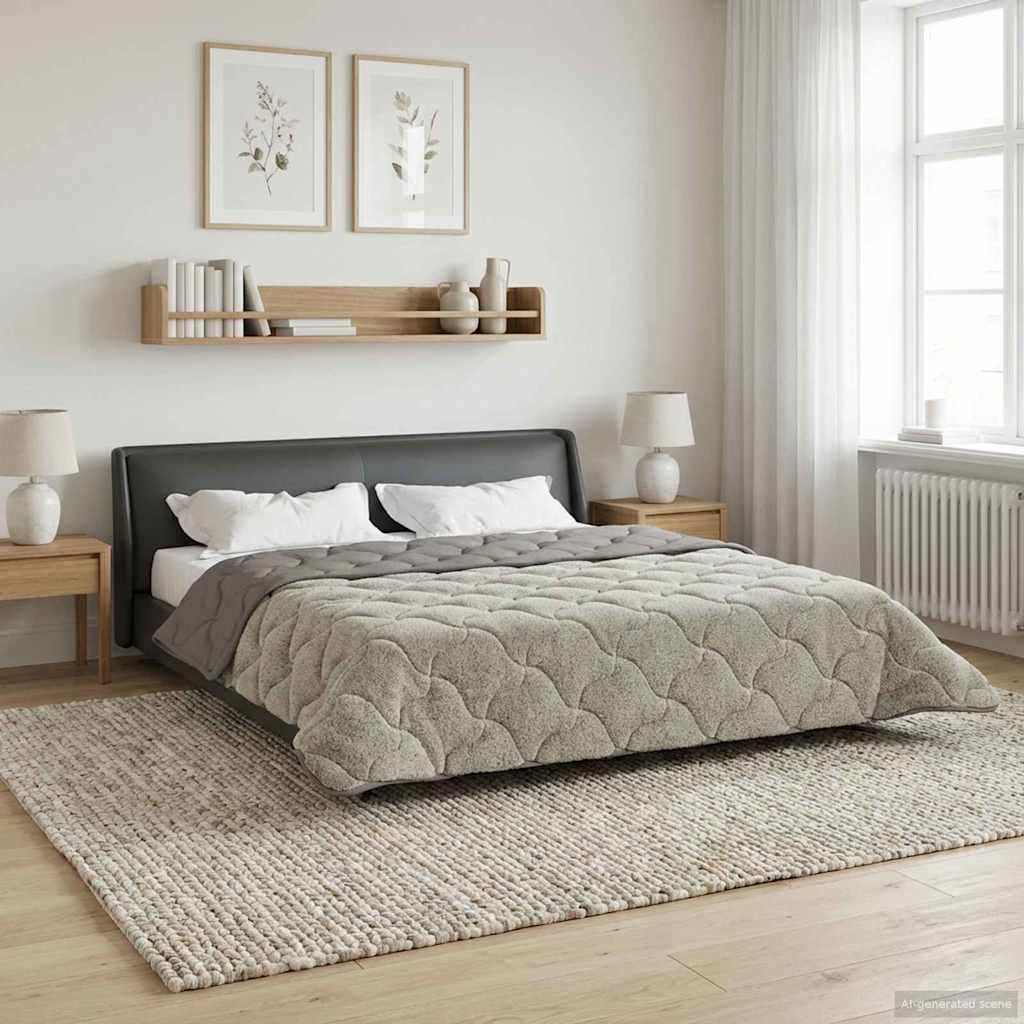Piumone Invernale 240 x 260 cm Inverno Grigio chiaro Traspirante