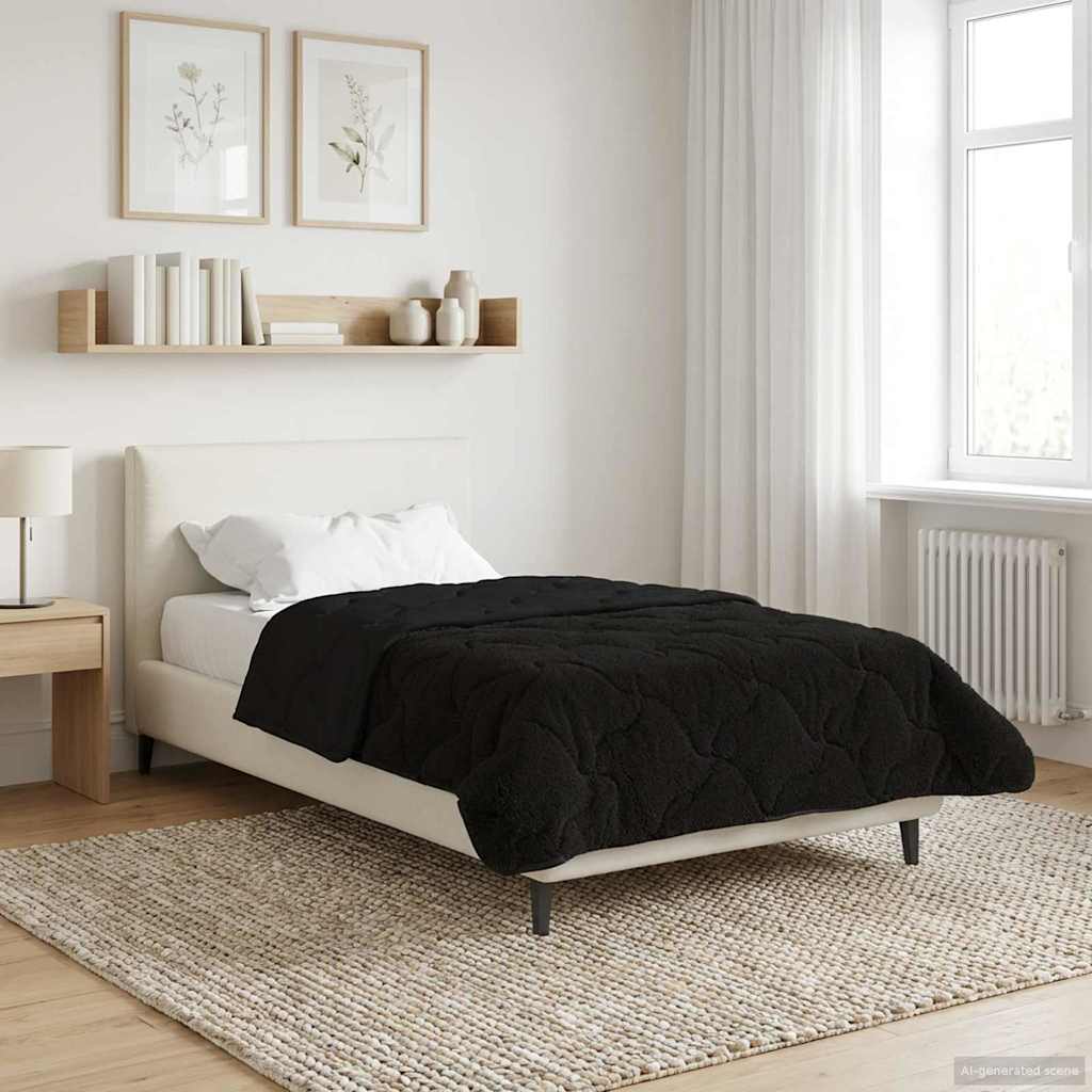 Piumone Invernale 155 x 200 cm Inverno Nero Traspirante