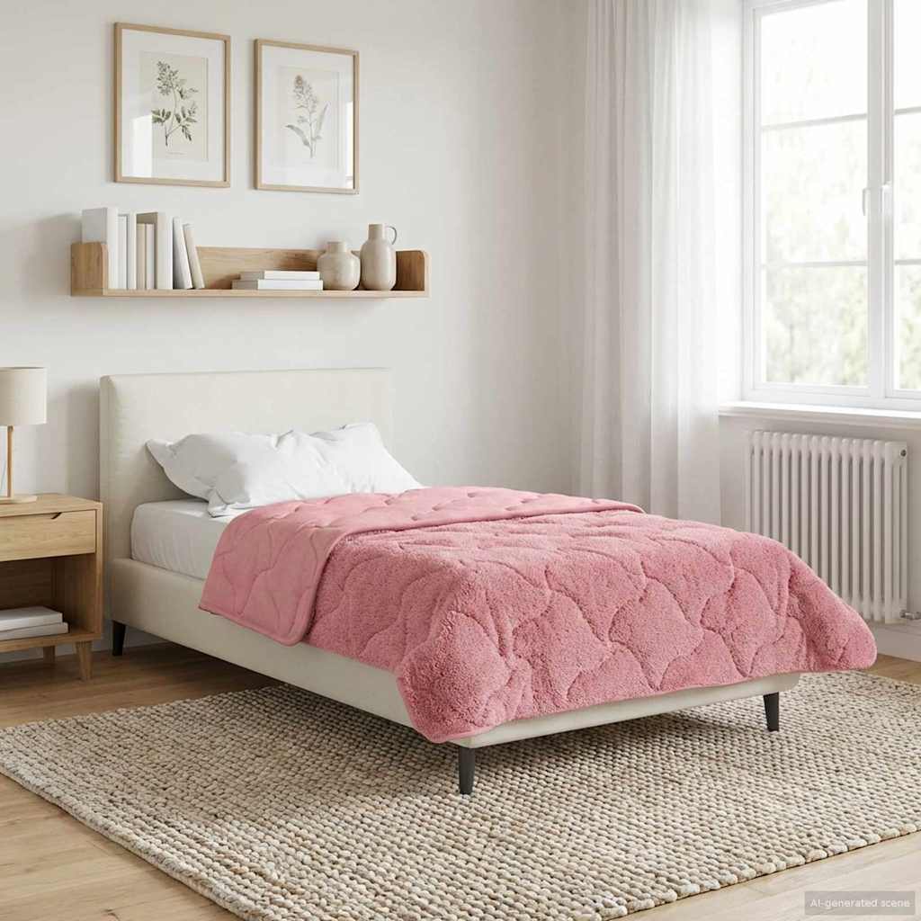 Piumone Invernale 140 x 220 cm Inverno Rosa Traspirante