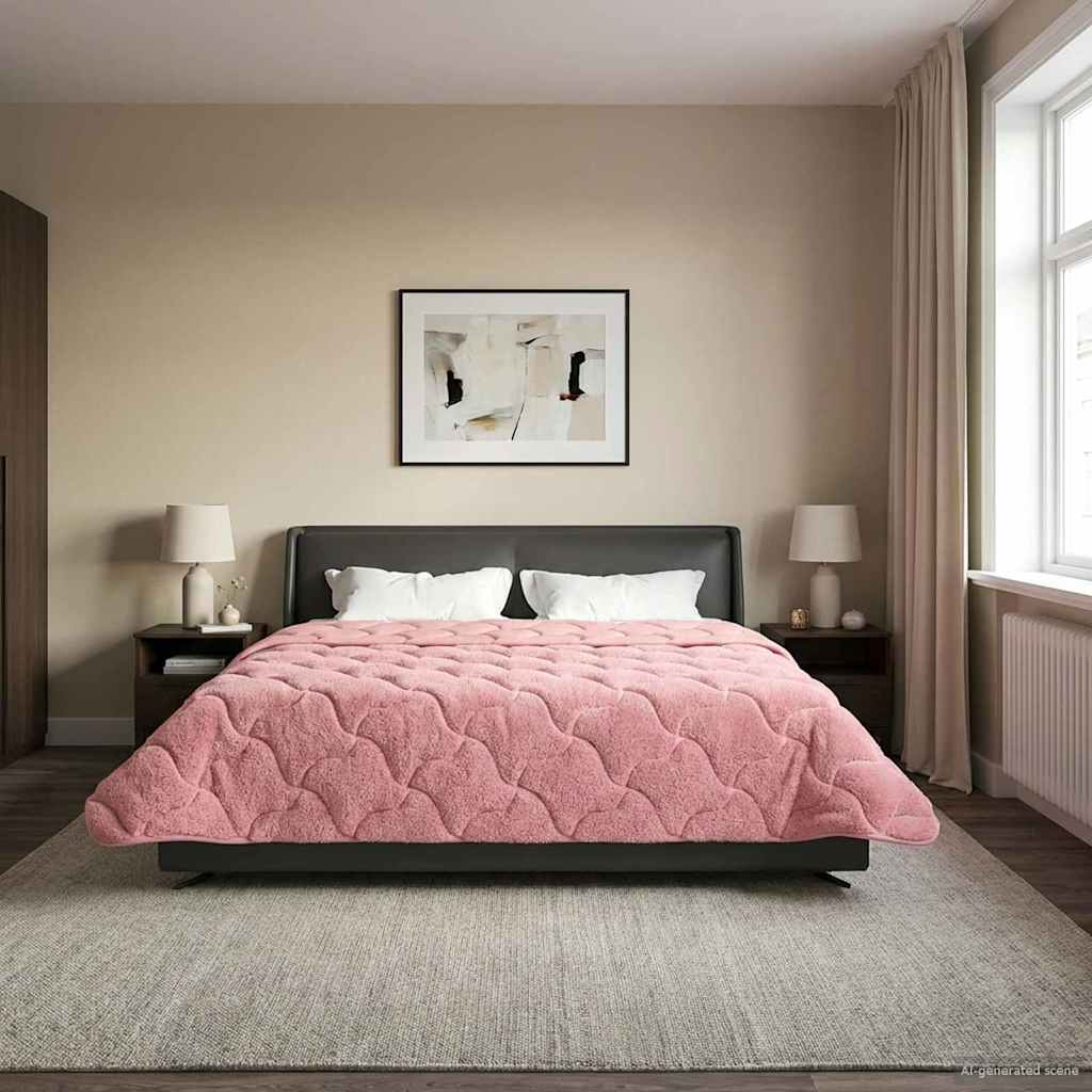 Piumone Invernale 200 x 240 cm Inverno Rosa Traspirante