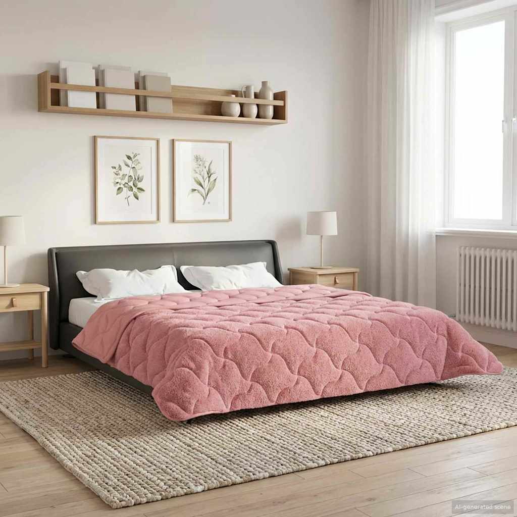 Piumone Invernale 200 x 240 cm Inverno Rosa Traspirante