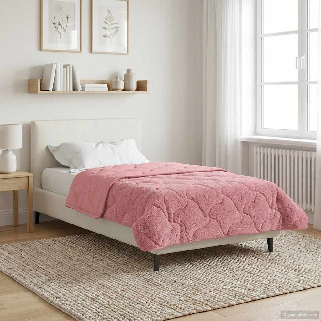Piumone Invernale 155 x 220 cm Inverno Rosa Traspirante