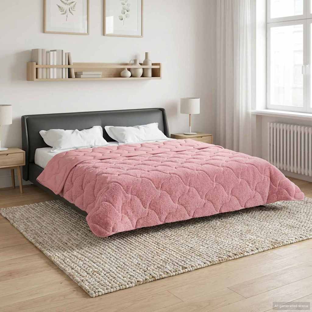 Piumone Invernale 220 x 240 cm Inverno Rosa Traspirante