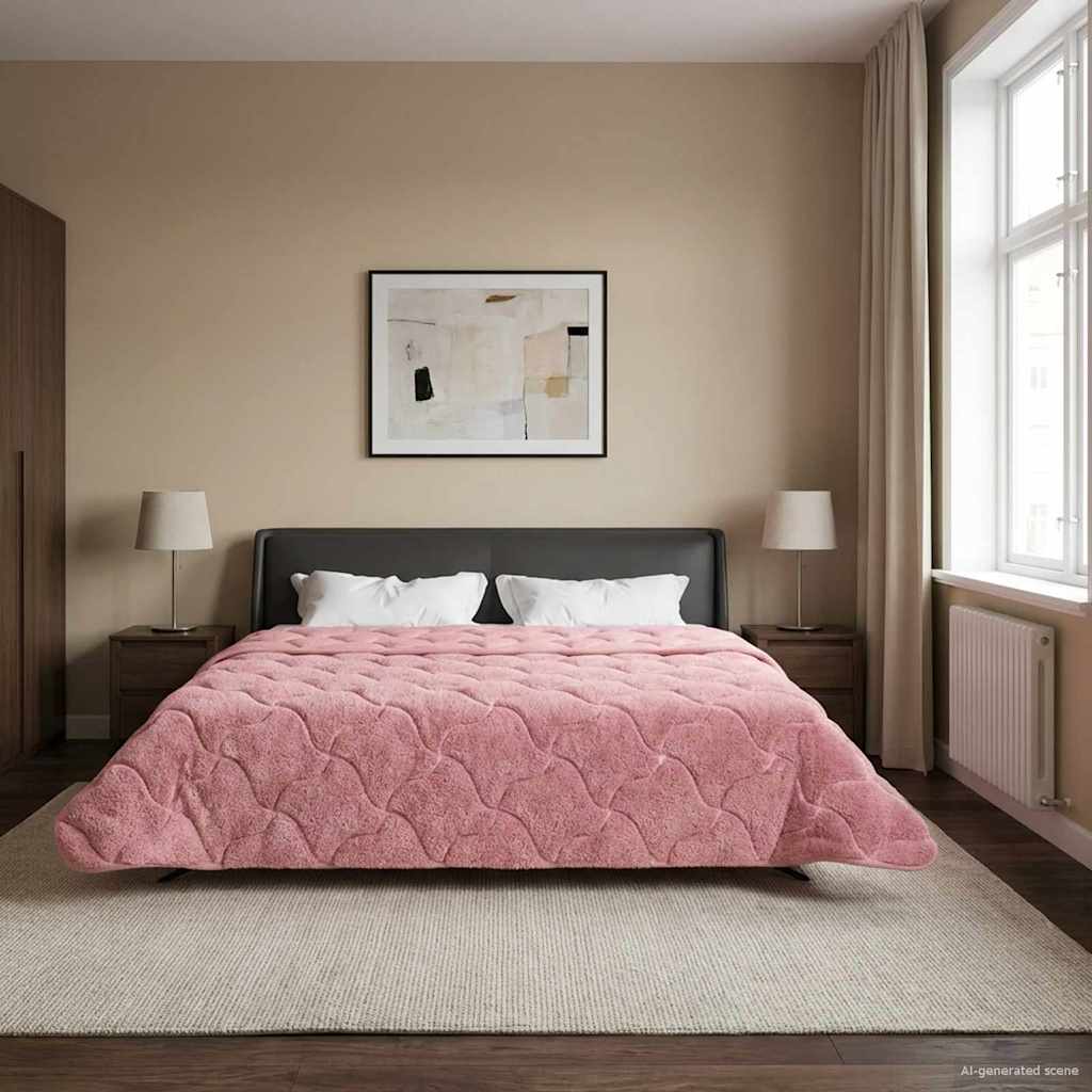 Piumone Invernale 220 x 240 cm Inverno Rosa Traspirante