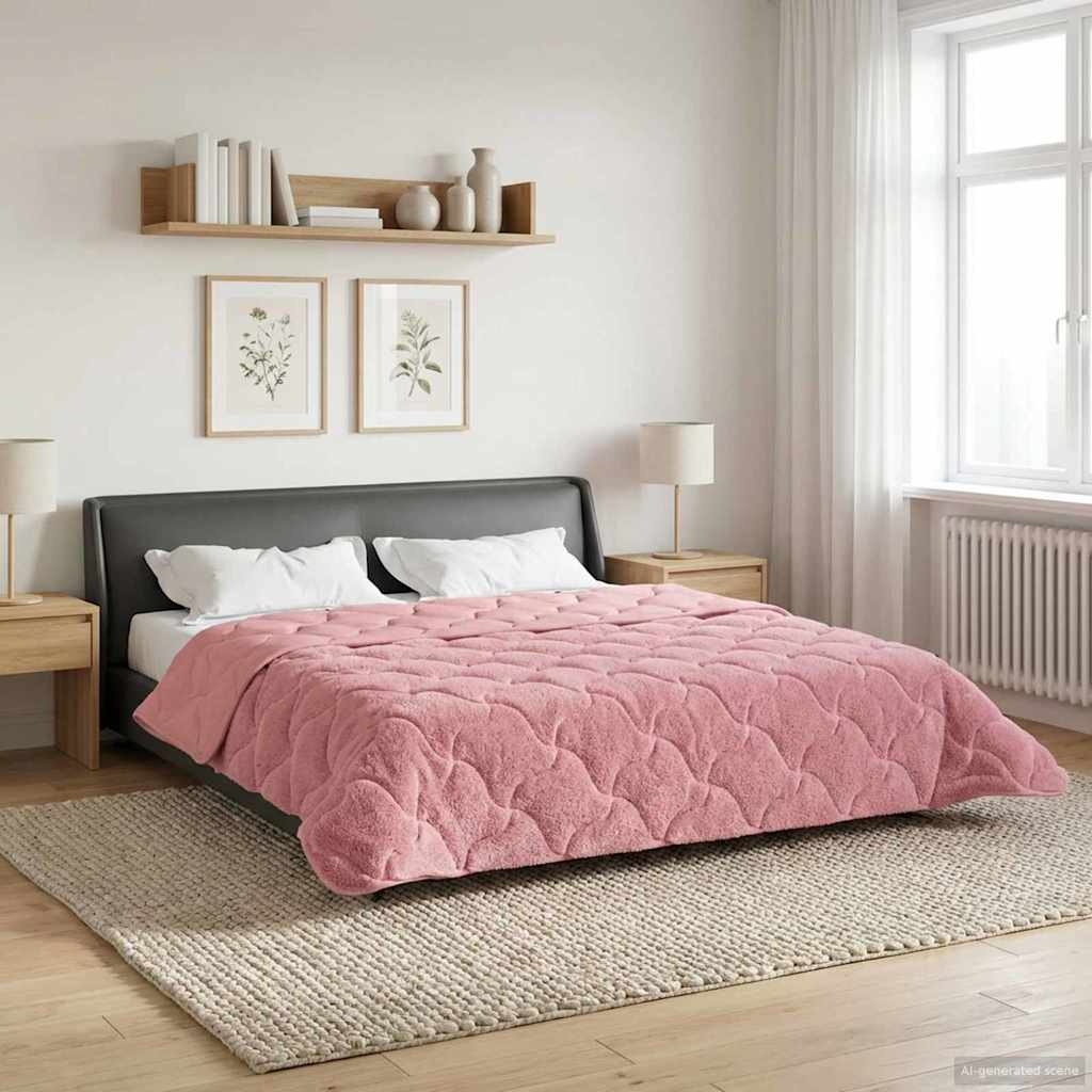 Piumone Invernale 240 x 260 cm Inverno Rosa Traspirante