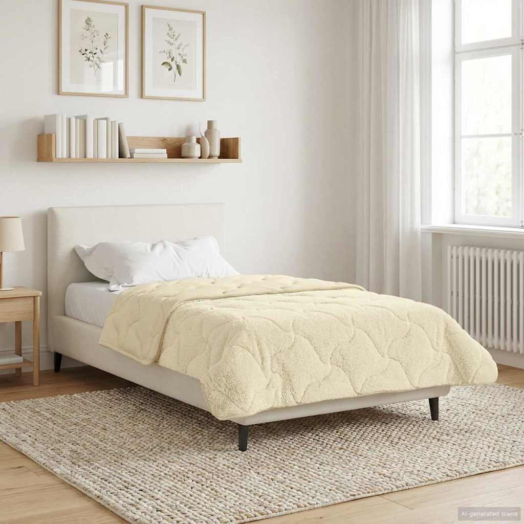 Piumone Invernale 155 x 200 cm Inverno Crema Traspirante