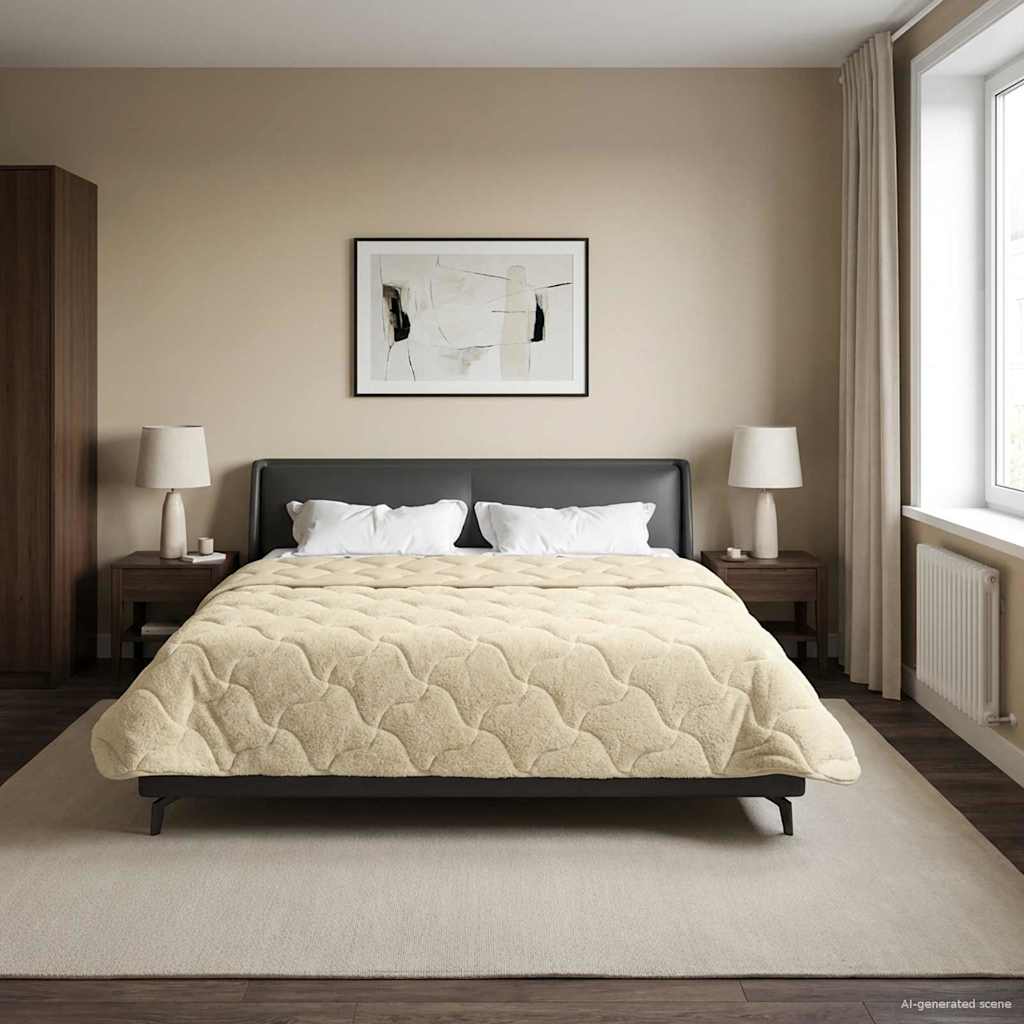Piumone Invernale 220 x 260 cm Inverno Crema Traspirante