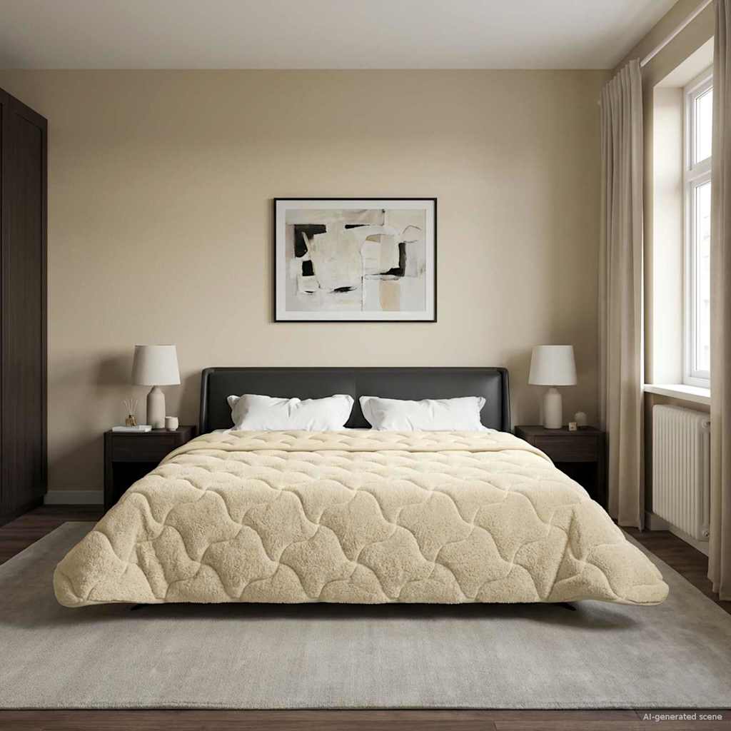 Piumone Invernale 240 x 260 cm Inverno Crema Traspirante