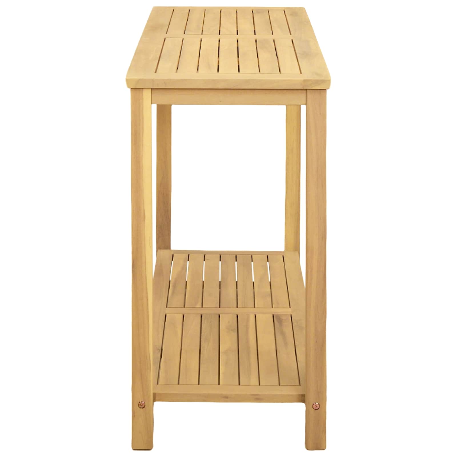 Tavolo consolle da giardino Acacia chiaro 110 x 40 x 75 cm
