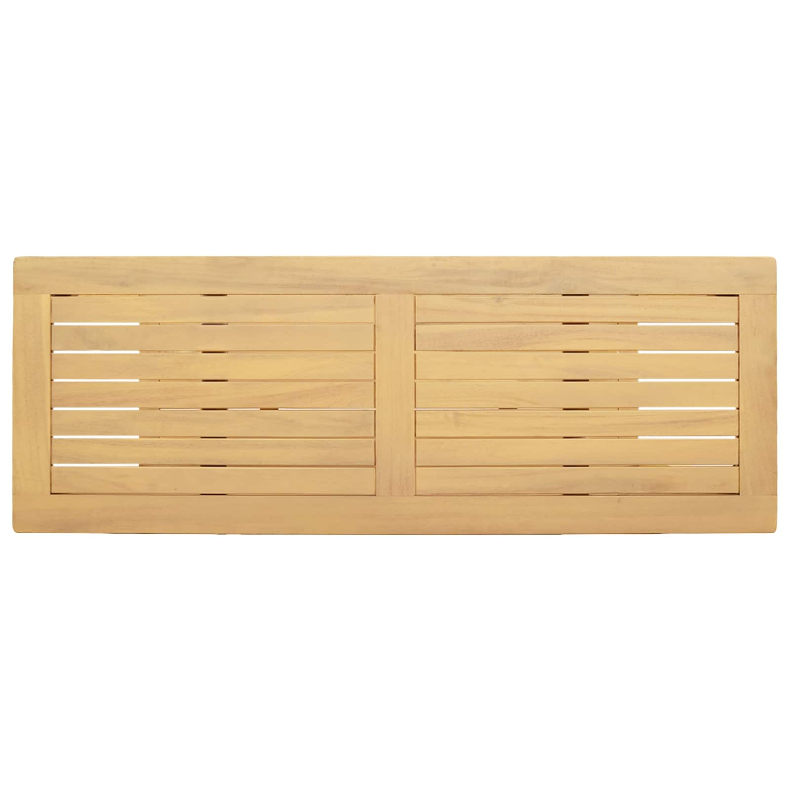 Tavolo consolle da giardino Acacia chiaro 110 x 40 x 75 cm