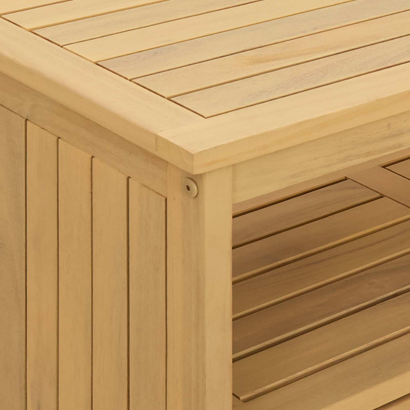 Tavolo consolle da giardino Acacia chiaro 110 x 35 x 75 cm