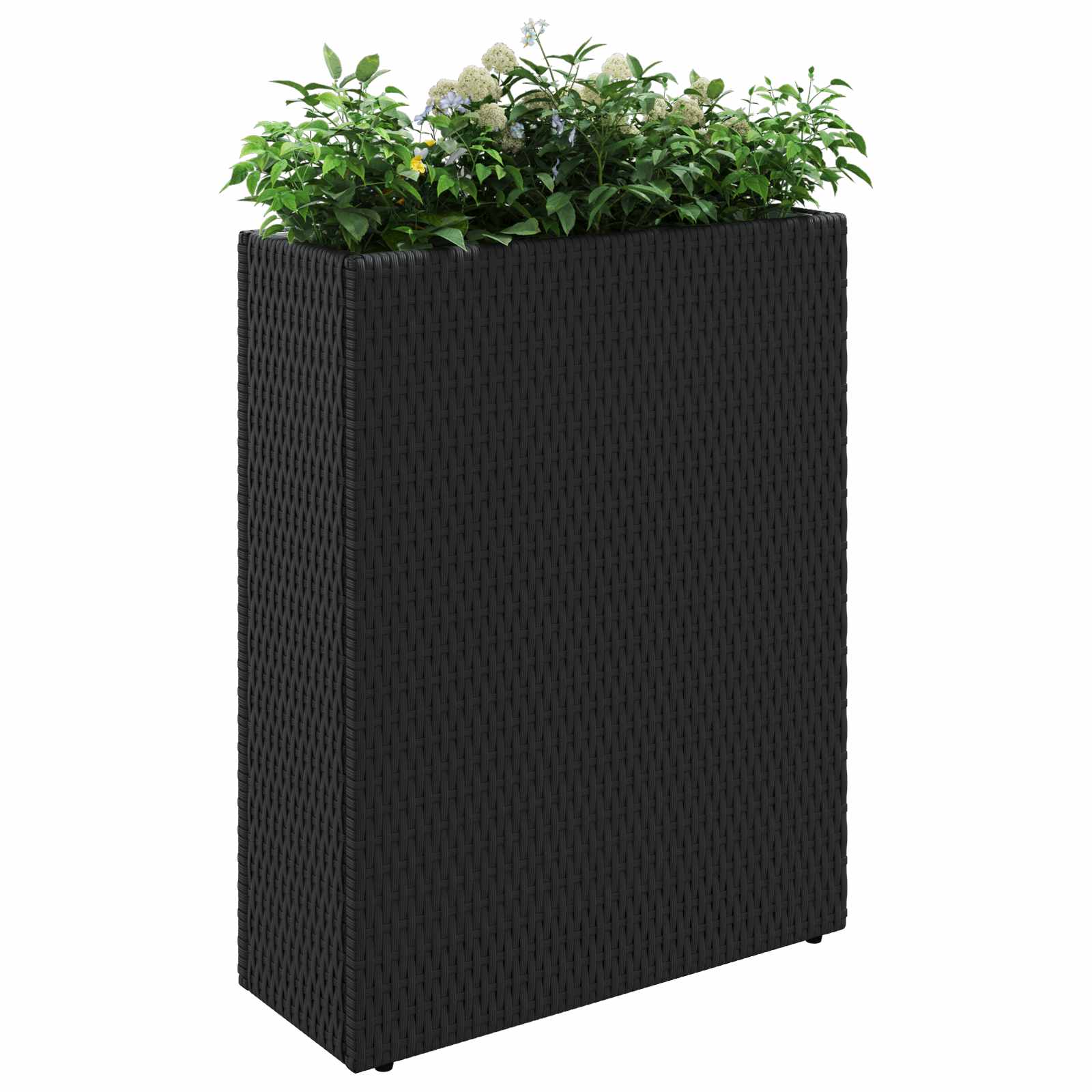 Vasetto alto Nero 55 x 22 x 70 cm polyrattan