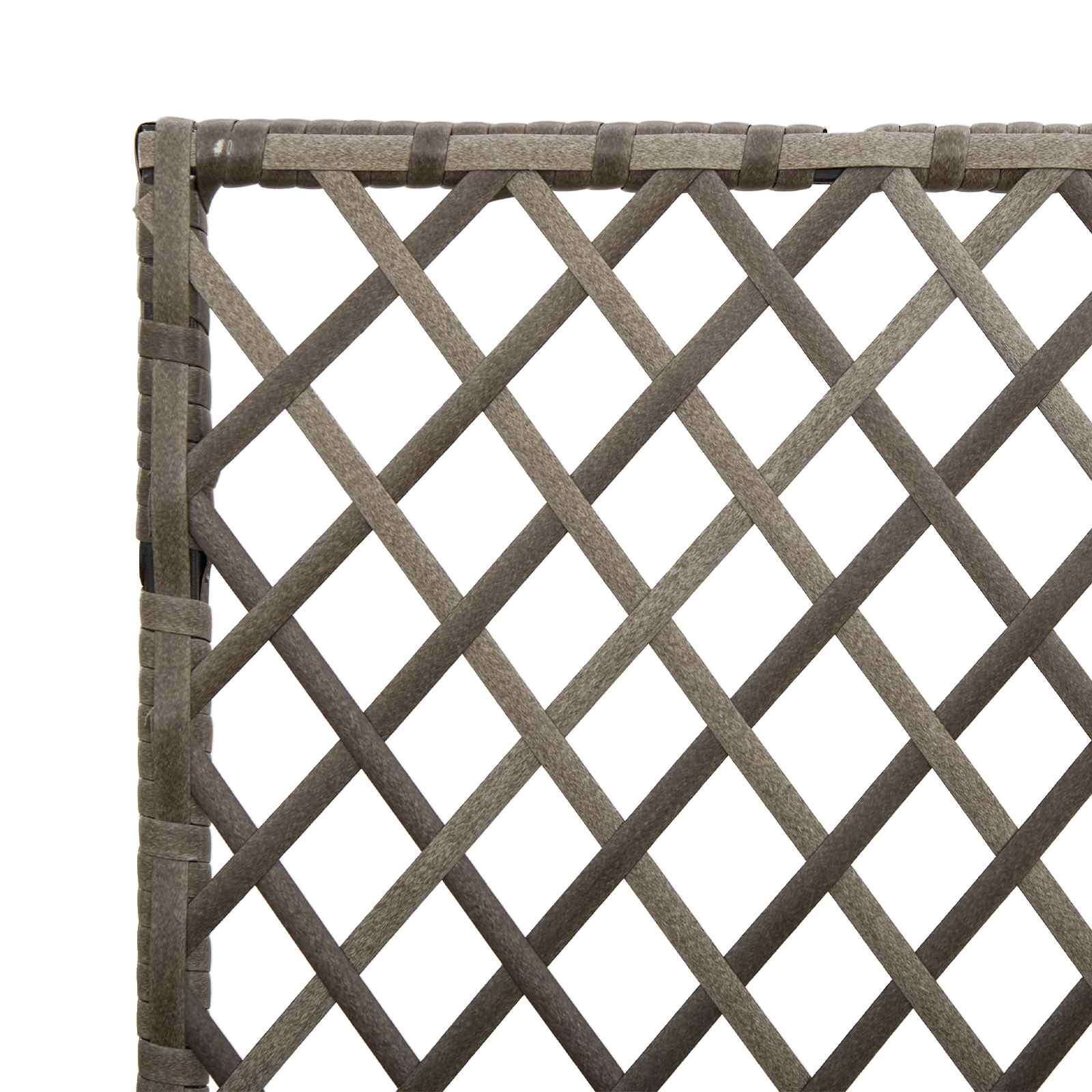 Vaso da Giardino con Trellis Grigio 35 x 30 x 135 cm polyrattan
