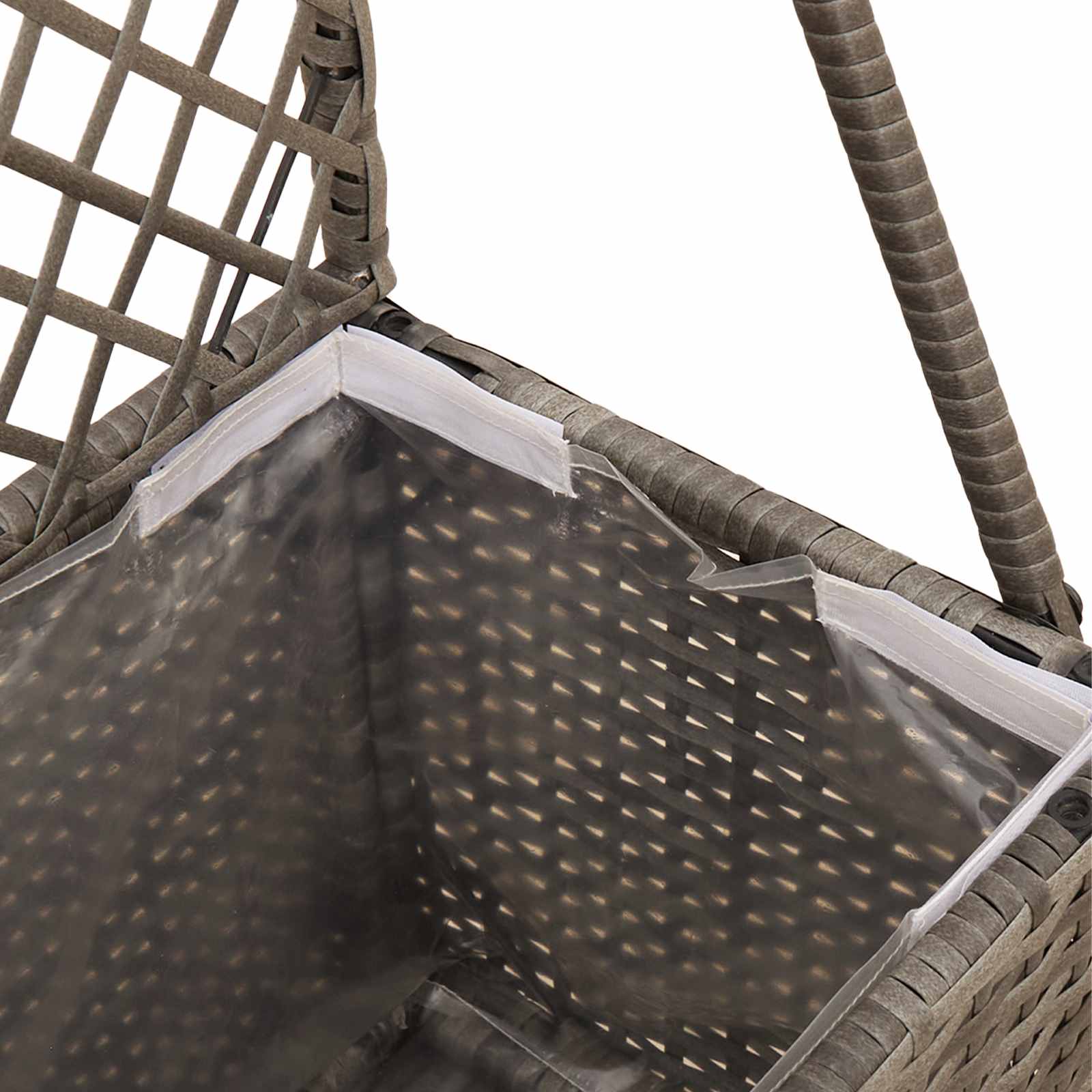 Vaso da Giardino con Trellis Grigio 35 x 30 x 135 cm polyrattan
