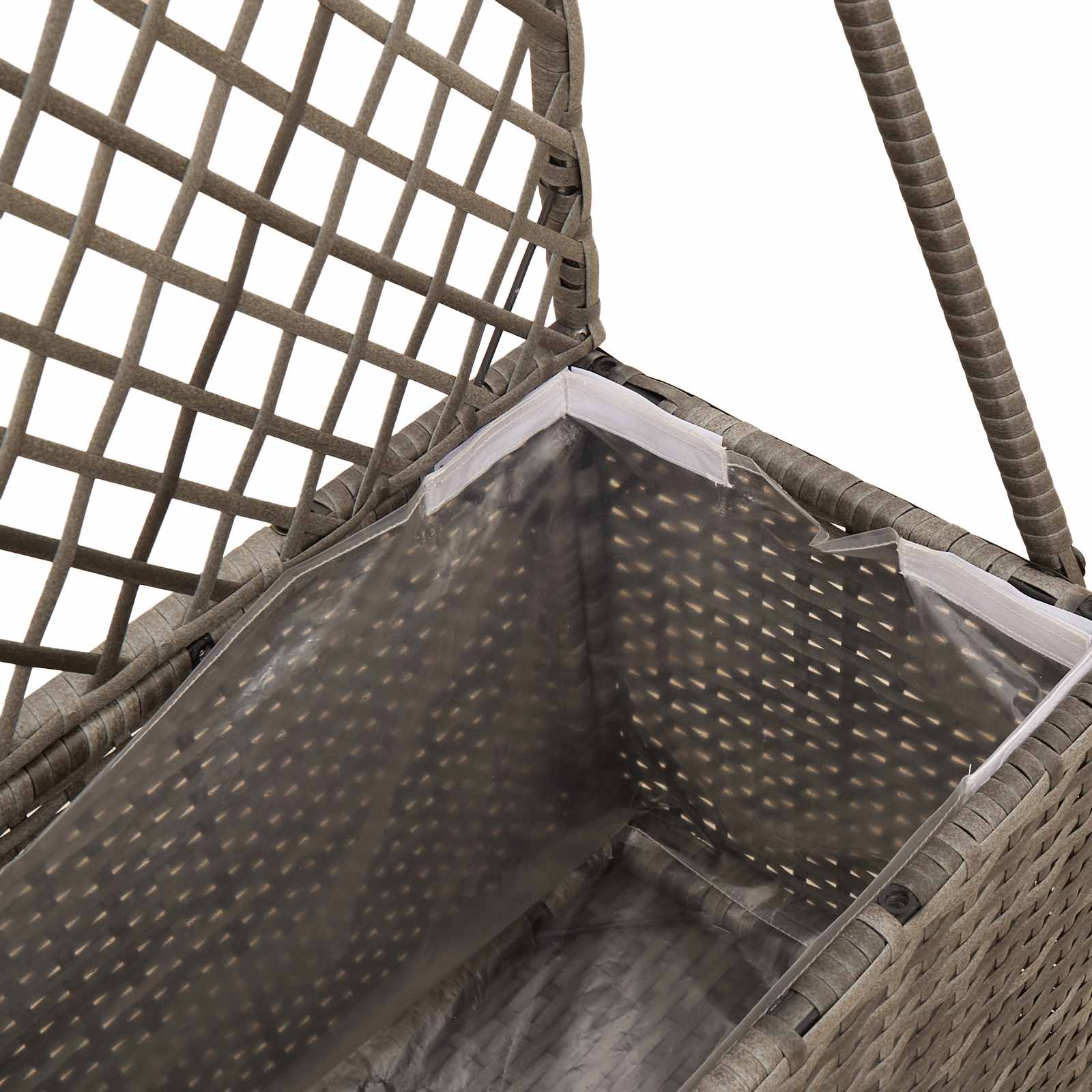 Vaso da Giardino con Trellis Grigio 70 x 30 x 135 cm polyrattan
