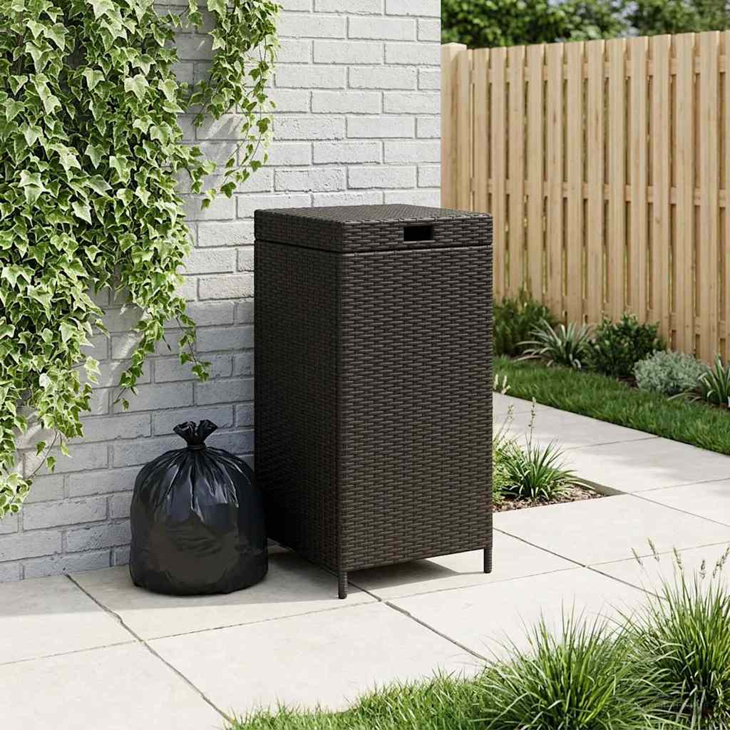 Cestino della Spazzatura da Esterno 40 x 40 x 80 cm polyrattan