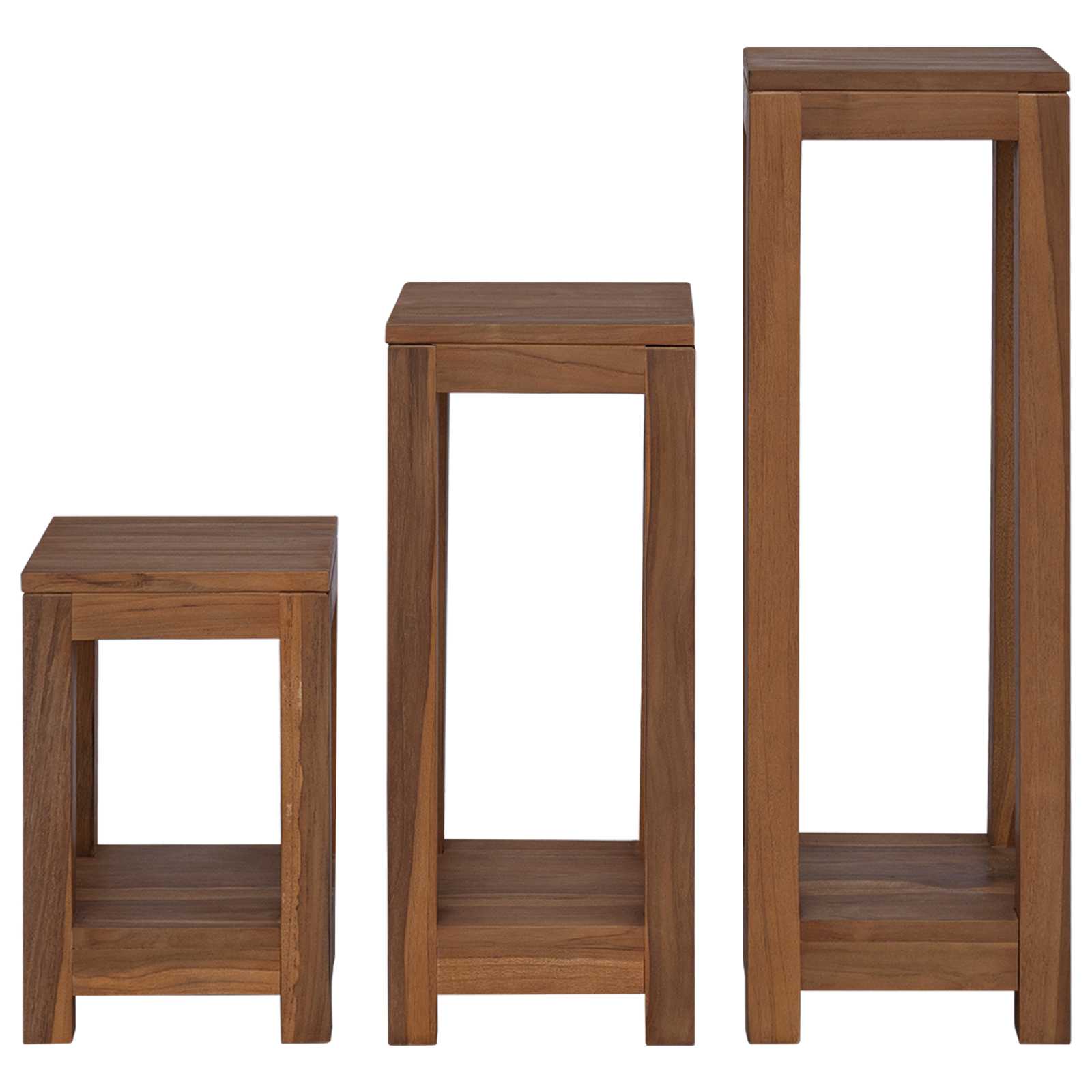 Supporto per piante 3 pz Naturale 25 x 25 x 80 cm
