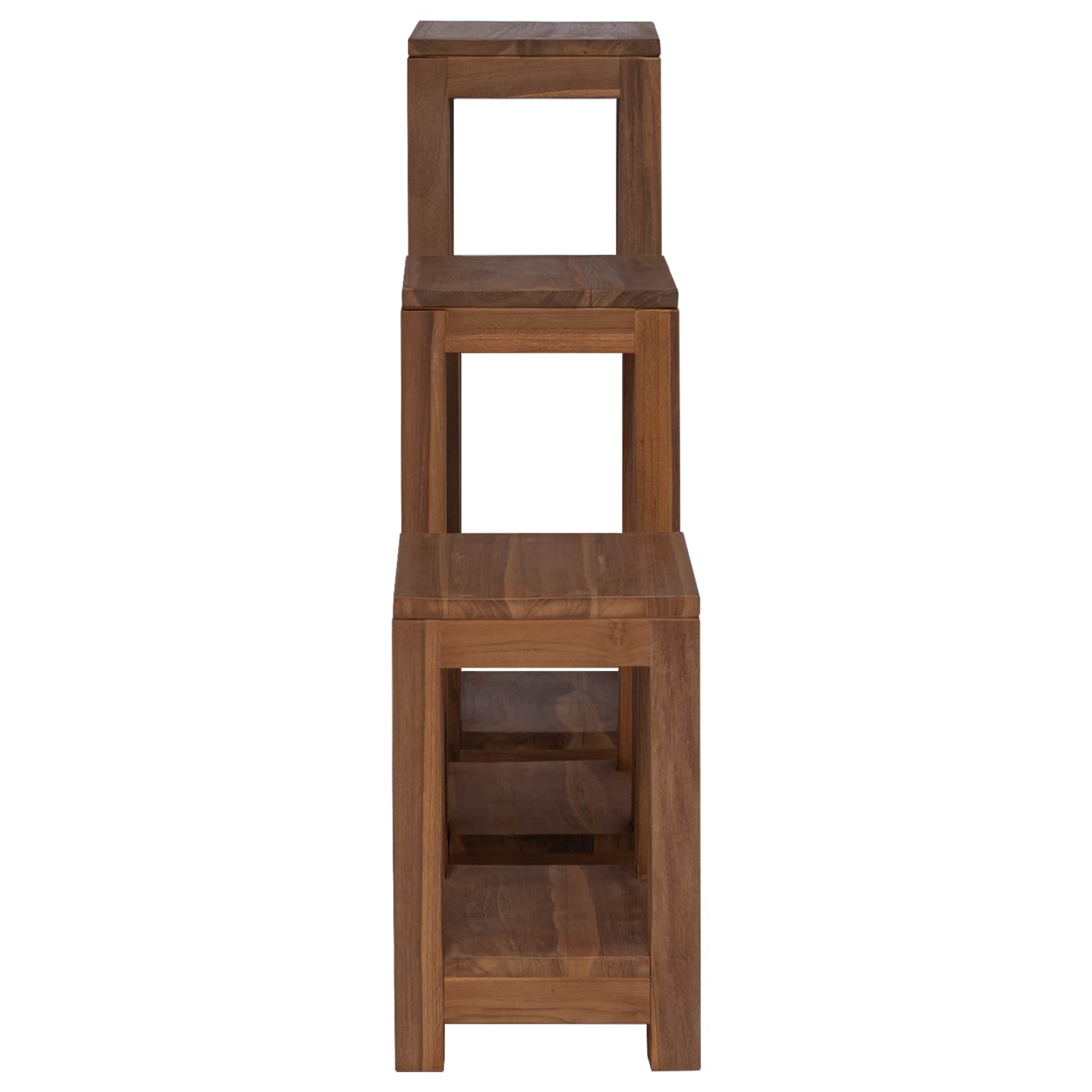 Supporto per piante 3 pz Naturale 25 x 25 x 80 cm