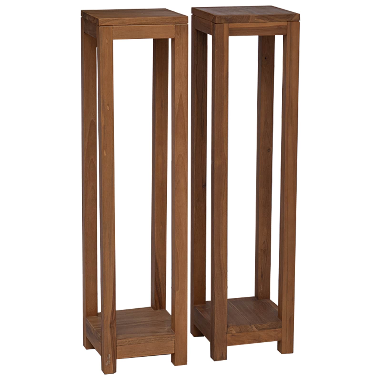 Supporto per piante 2 pz Naturale 25 x 25 x 100 cm