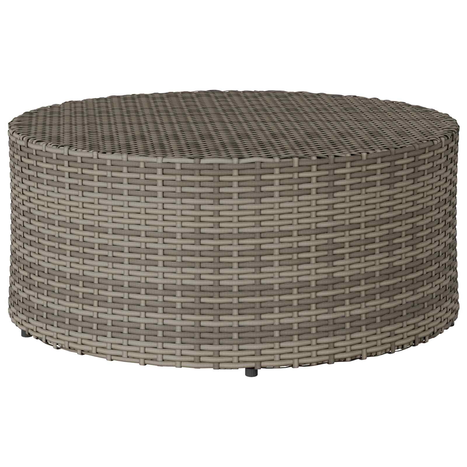 Tavolino da caffè da esterno Grigio Ø 68 x 30 cm polyrattan