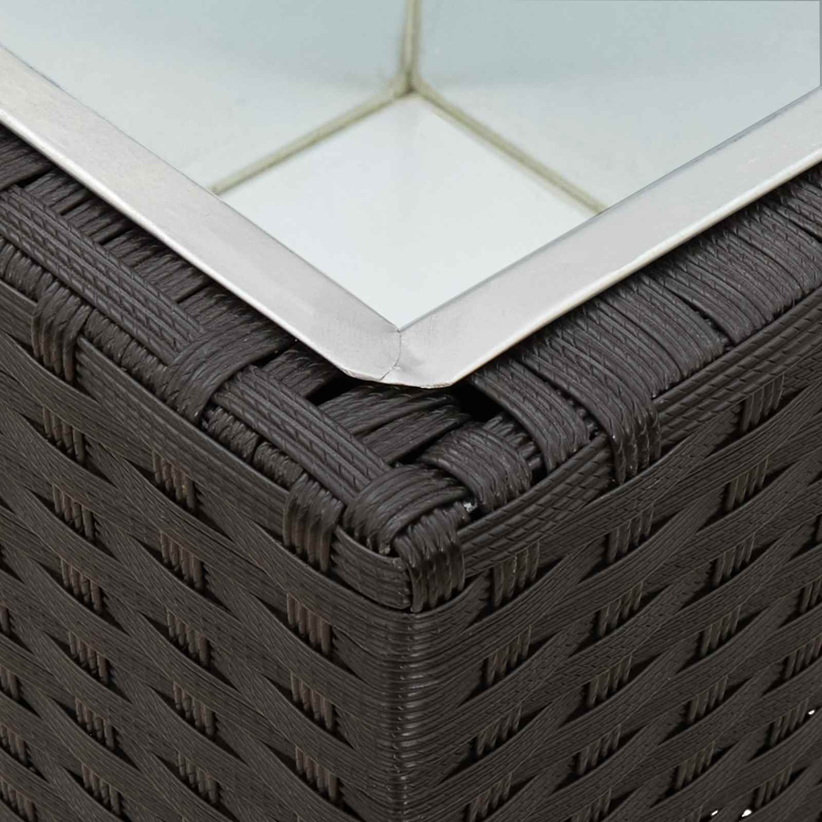 Set da esterno 3 pz Nero 30 x 30 x 80 cm Metallo