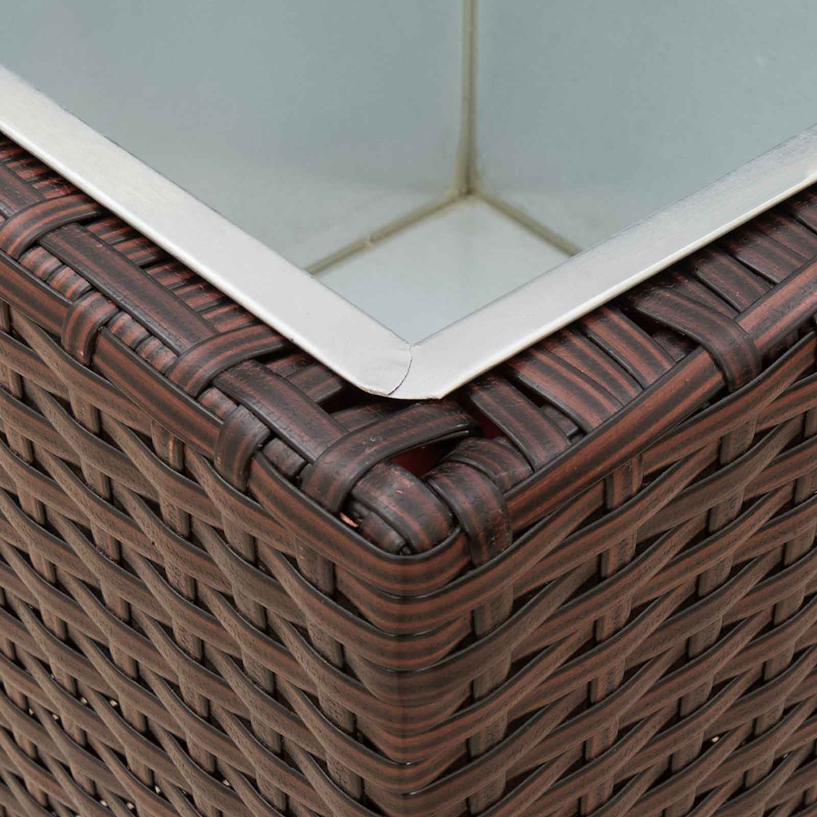 Set da esterno 3 pz 30 x 30 x 80 cm Metallo