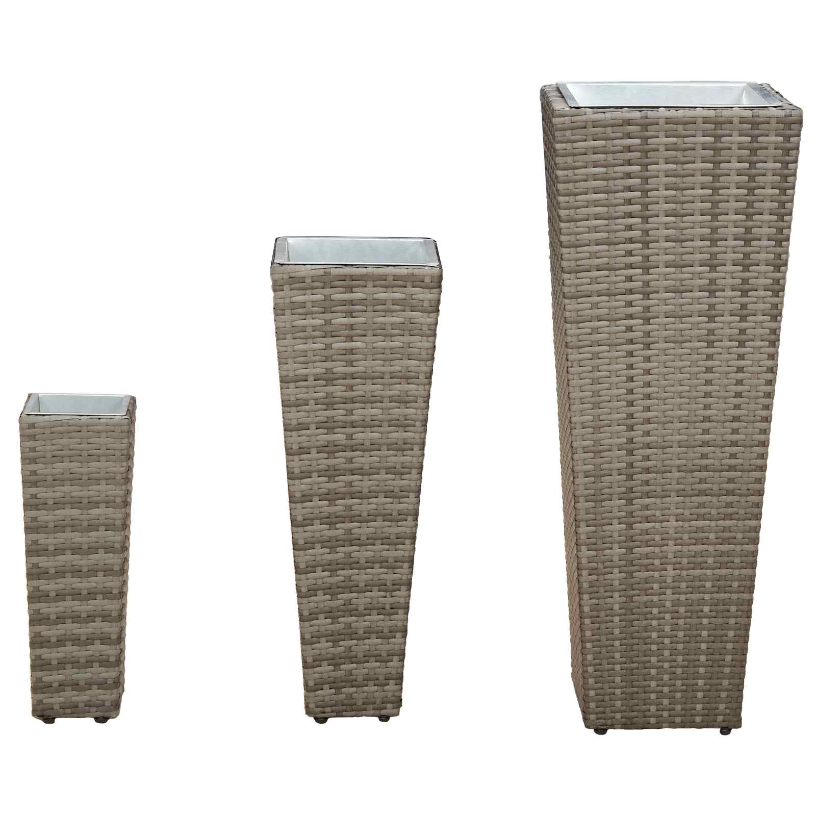 Set da esterno 3 pz 30 x 30 x 80 cm Metallo