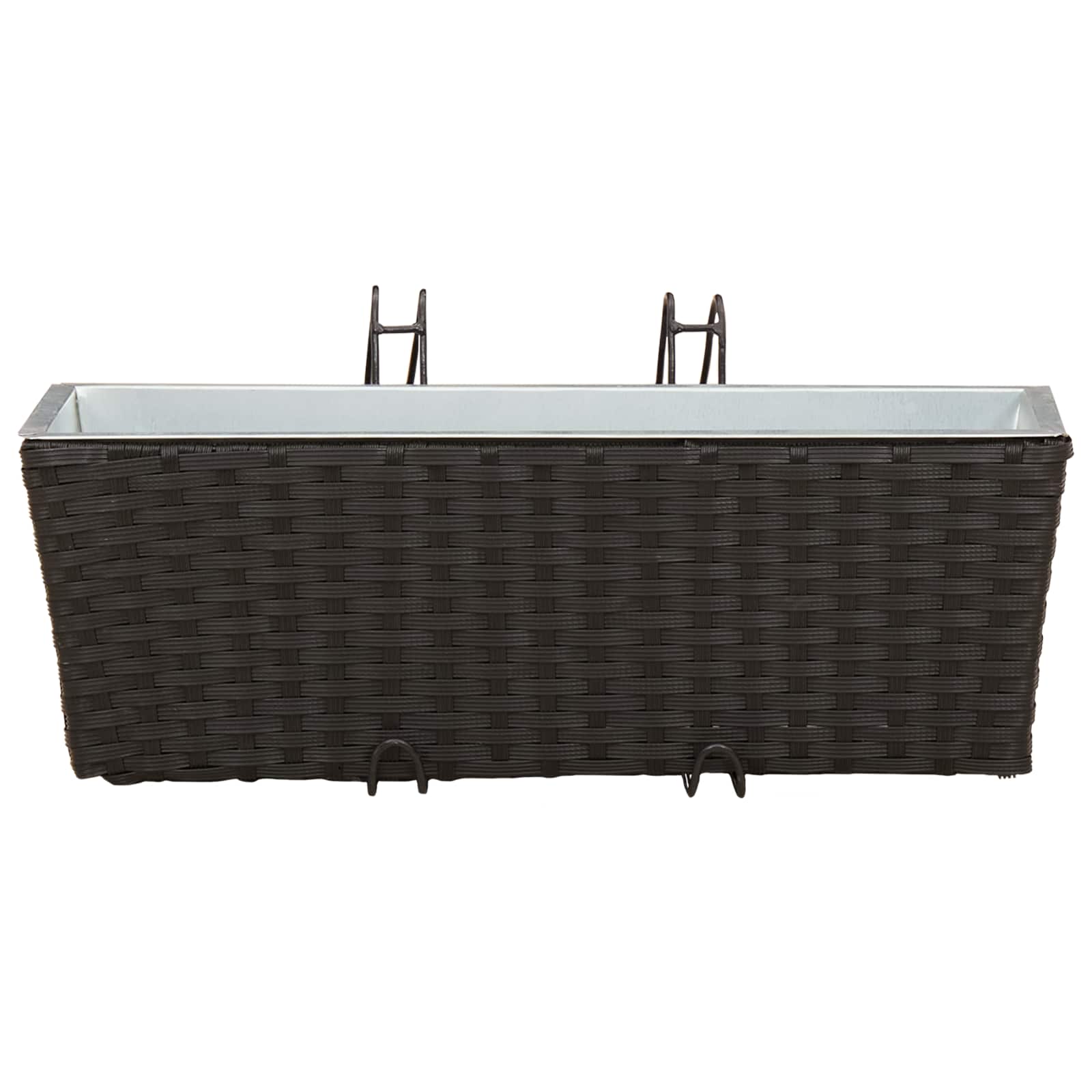 Ringhiera 2 pz Nero 50 x 17 x 17 cm Metallo