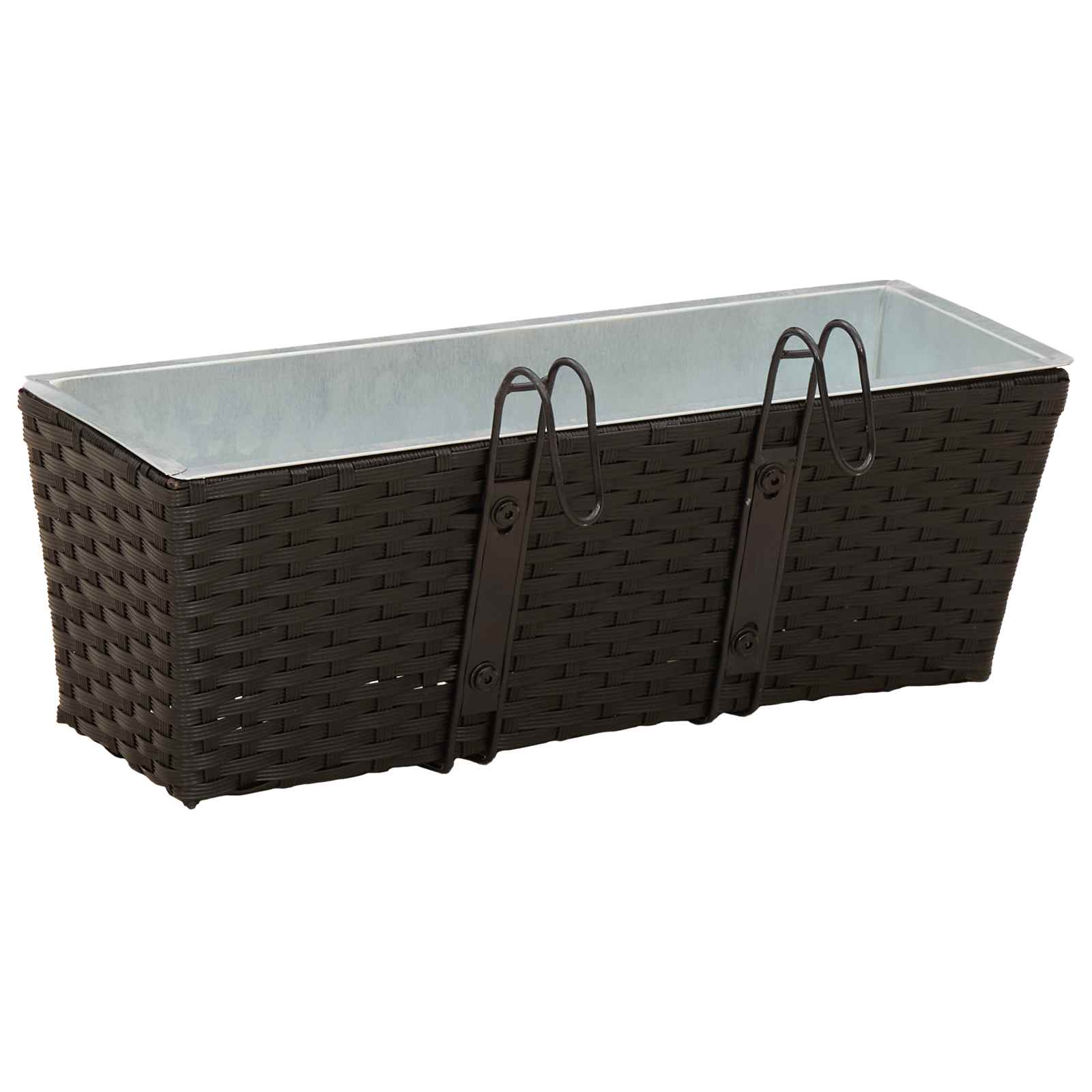 Ringhiera 2 pz Nero 50 x 17 x 17 cm Metallo