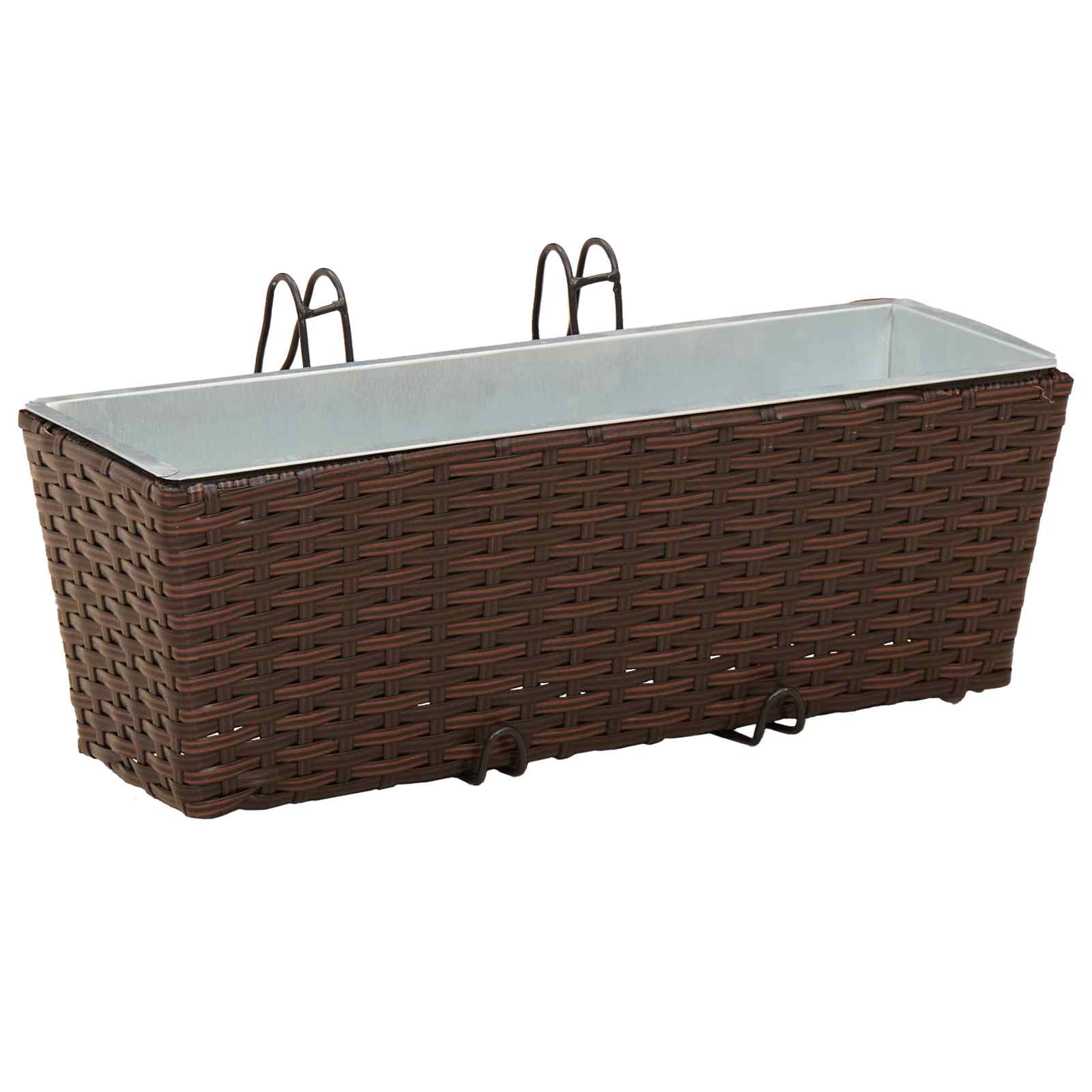 Ringhiera 2 pz Marrone 50 x 17 x 17 cm Metallo