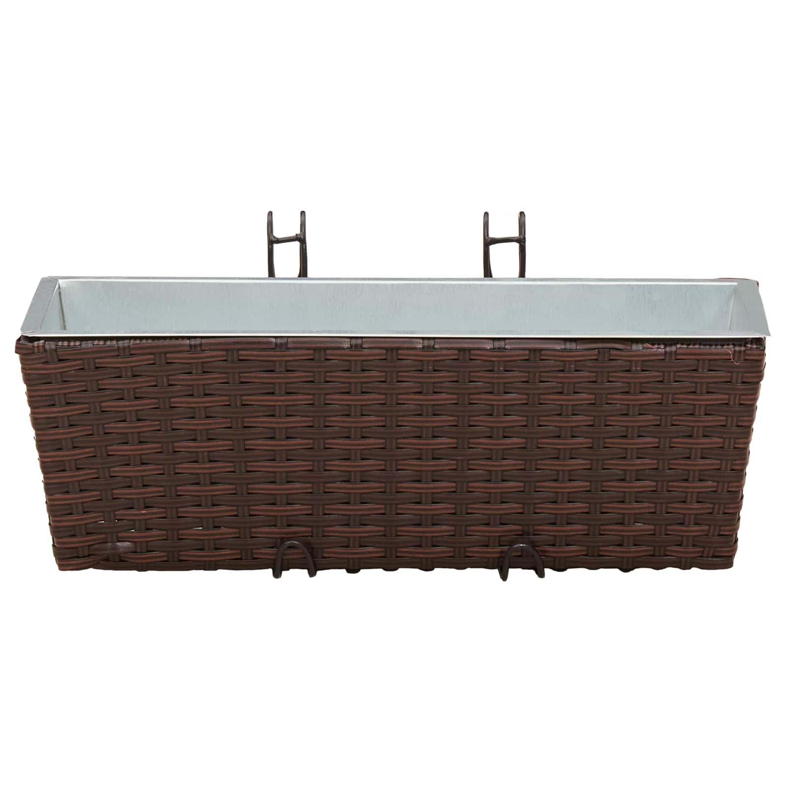 Ringhiera 2 pz Marrone 50 x 17 x 17 cm Metallo