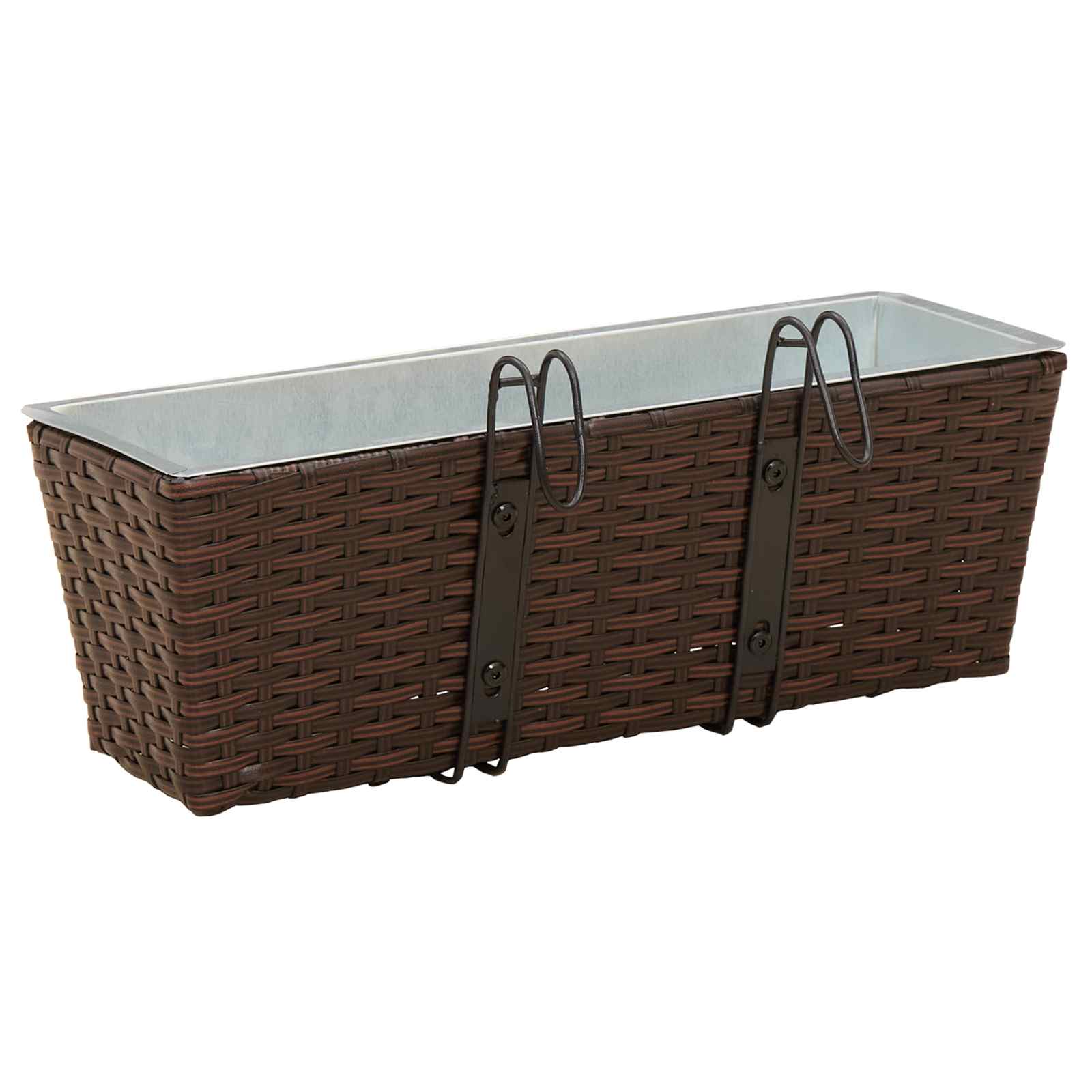 Ringhiera 2 pz Marrone 50 x 17 x 17 cm Metallo
