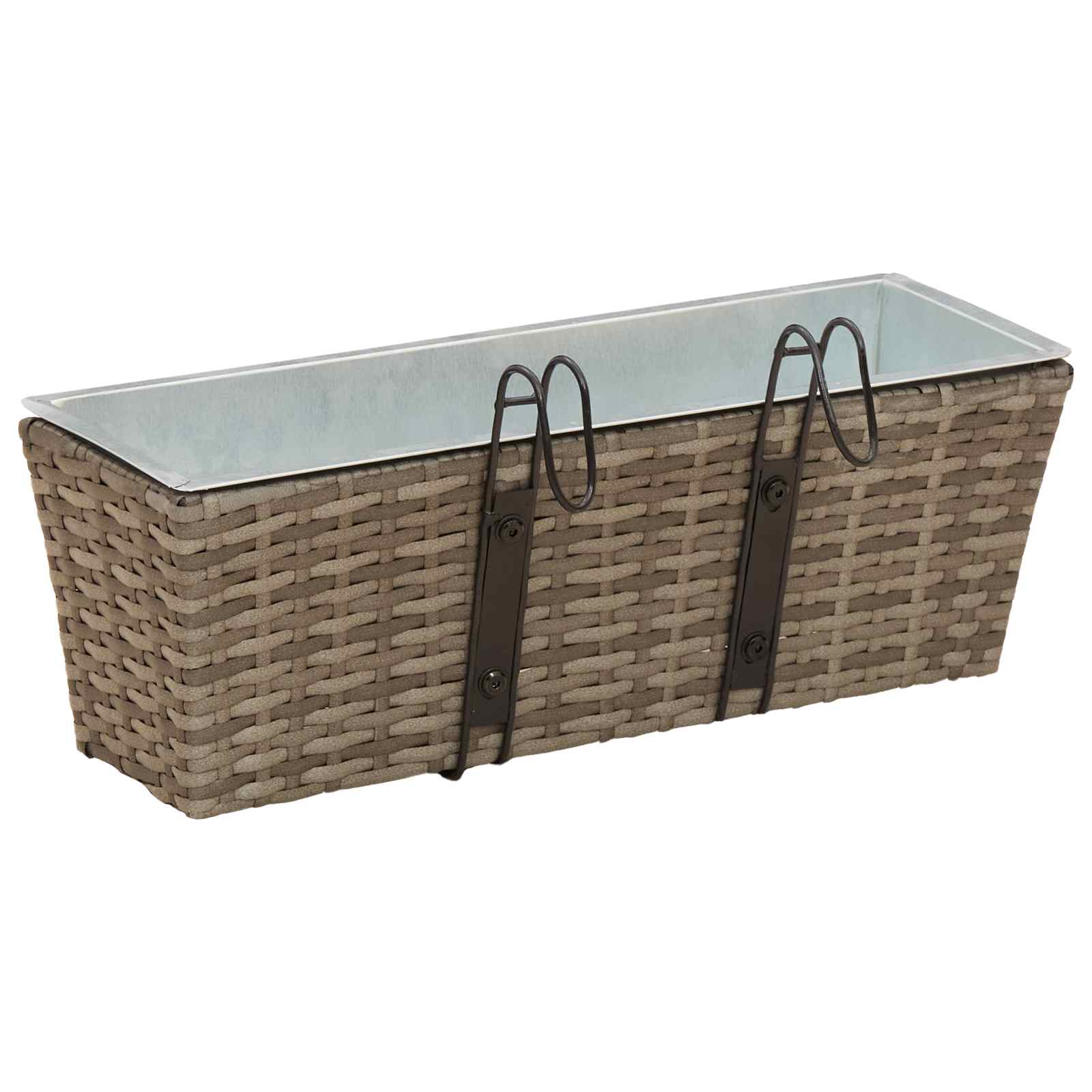 Ringhiera 2 pz Grigio 50 x 17 x 17 cm Metallo